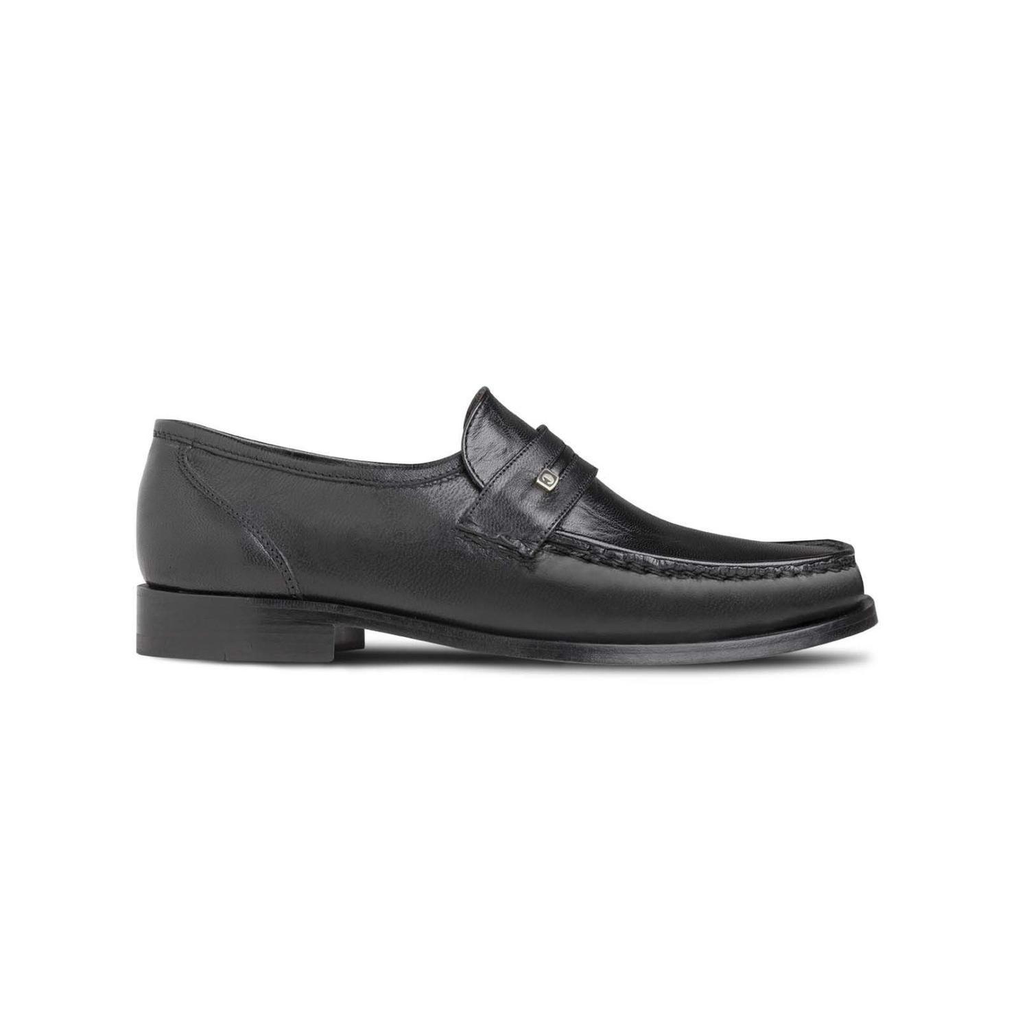 Mocasines Tubular Cuero Cabritilla Hombre Suela De Cuero Cab-3-32 Negro-3