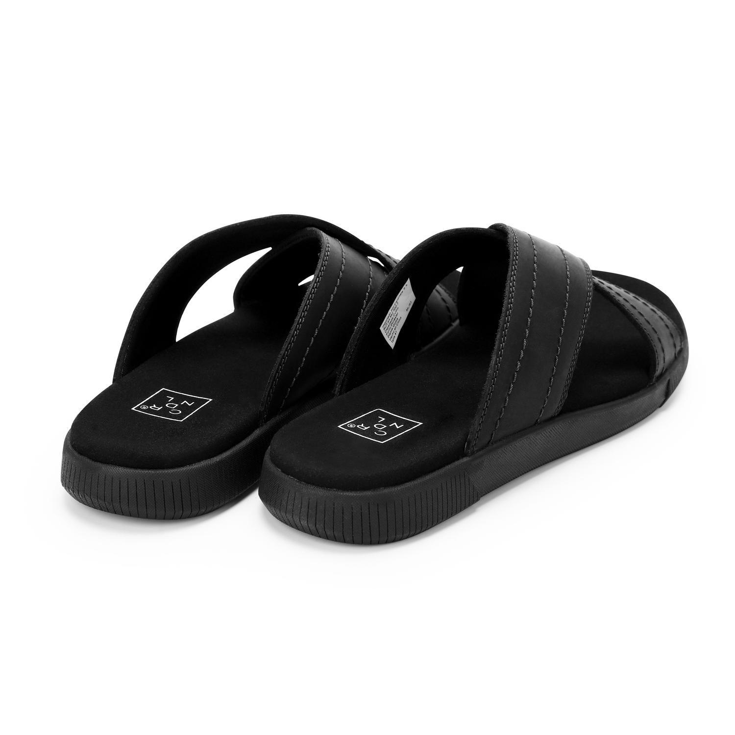 SANDALIAS HOMBRE CRUZADAS DE CUERO HAKUNA-9-05 NEGRO-4