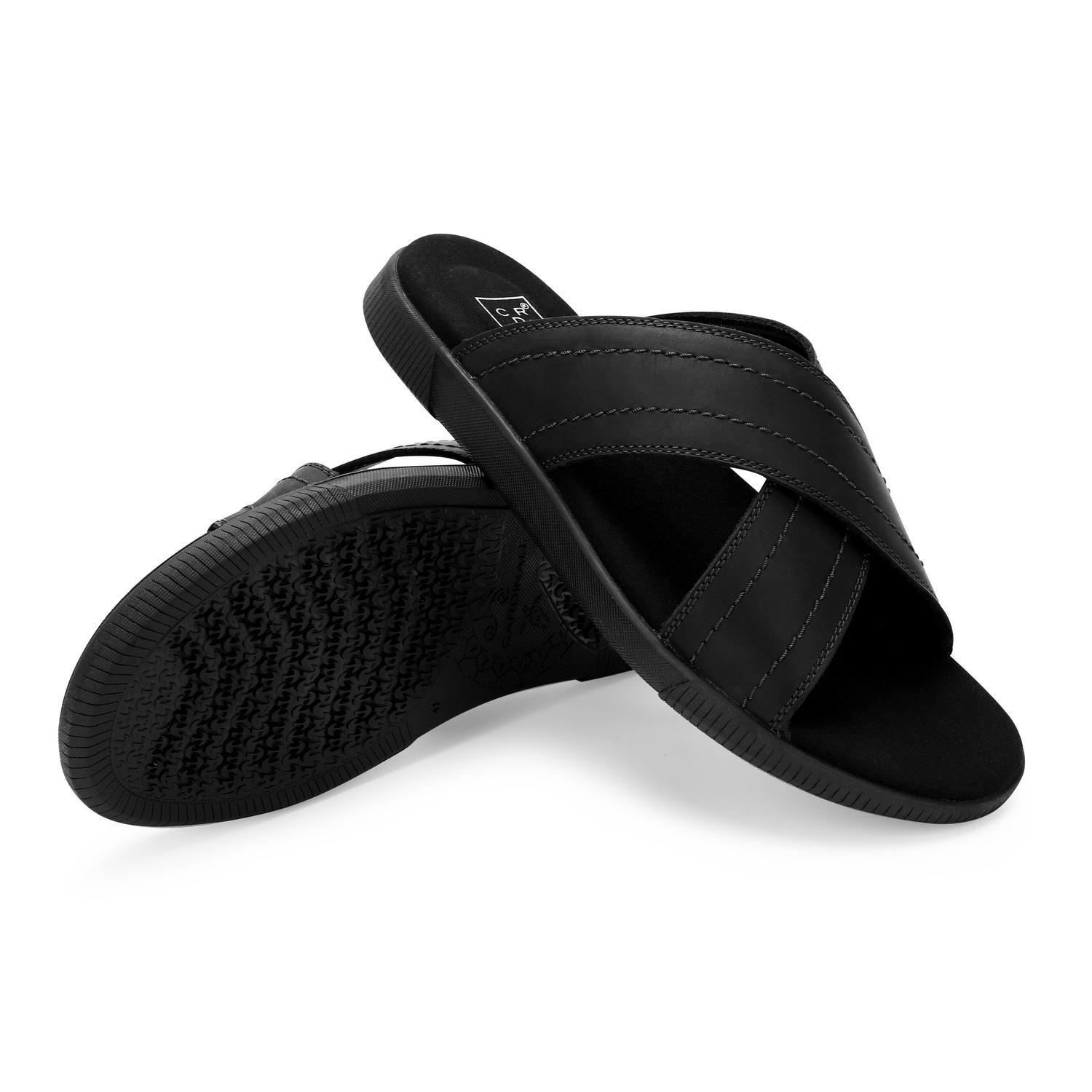 SANDALIAS HOMBRE CRUZADAS DE CUERO HAKUNA-9-05 NEGRO-5