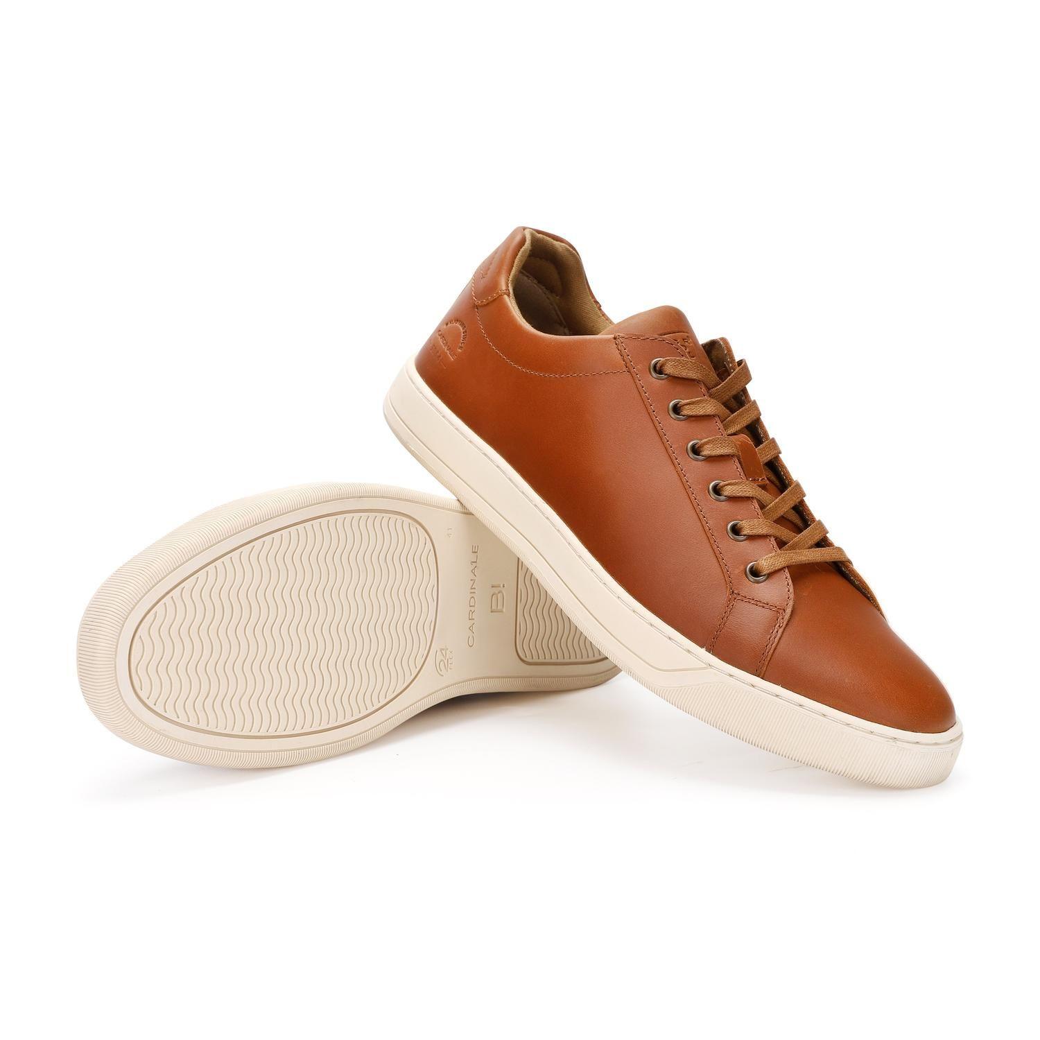 ZAPATILLAS HOMBRE CORDONES CUERO CHESS-0-07 BRANDY-5