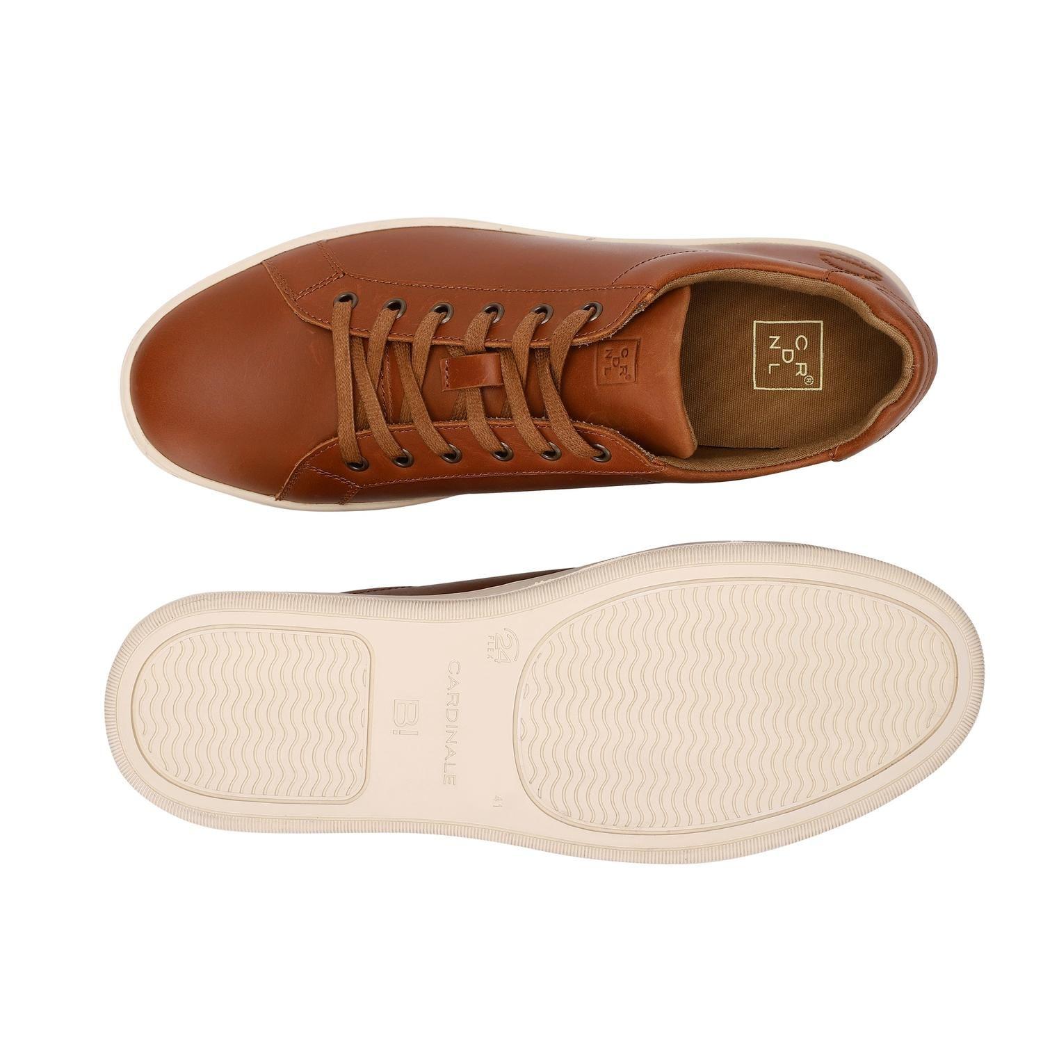 Zapatillas Hombre Cordones Cuero Chess-0-07 Brandy-2