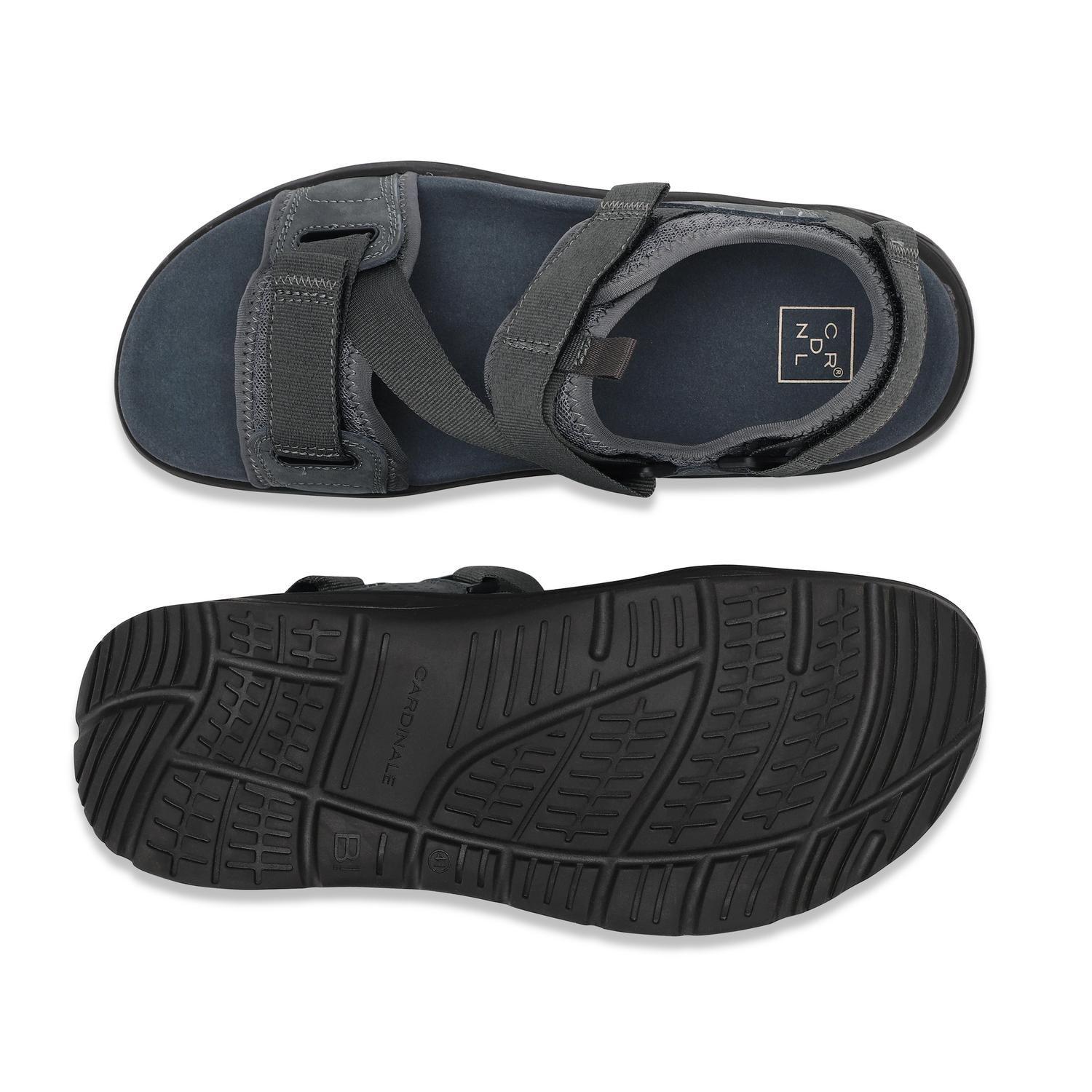 SANDALIAS HOMBRE CUERO Y TEXTIL SAFARI-9-09 GRIS-2