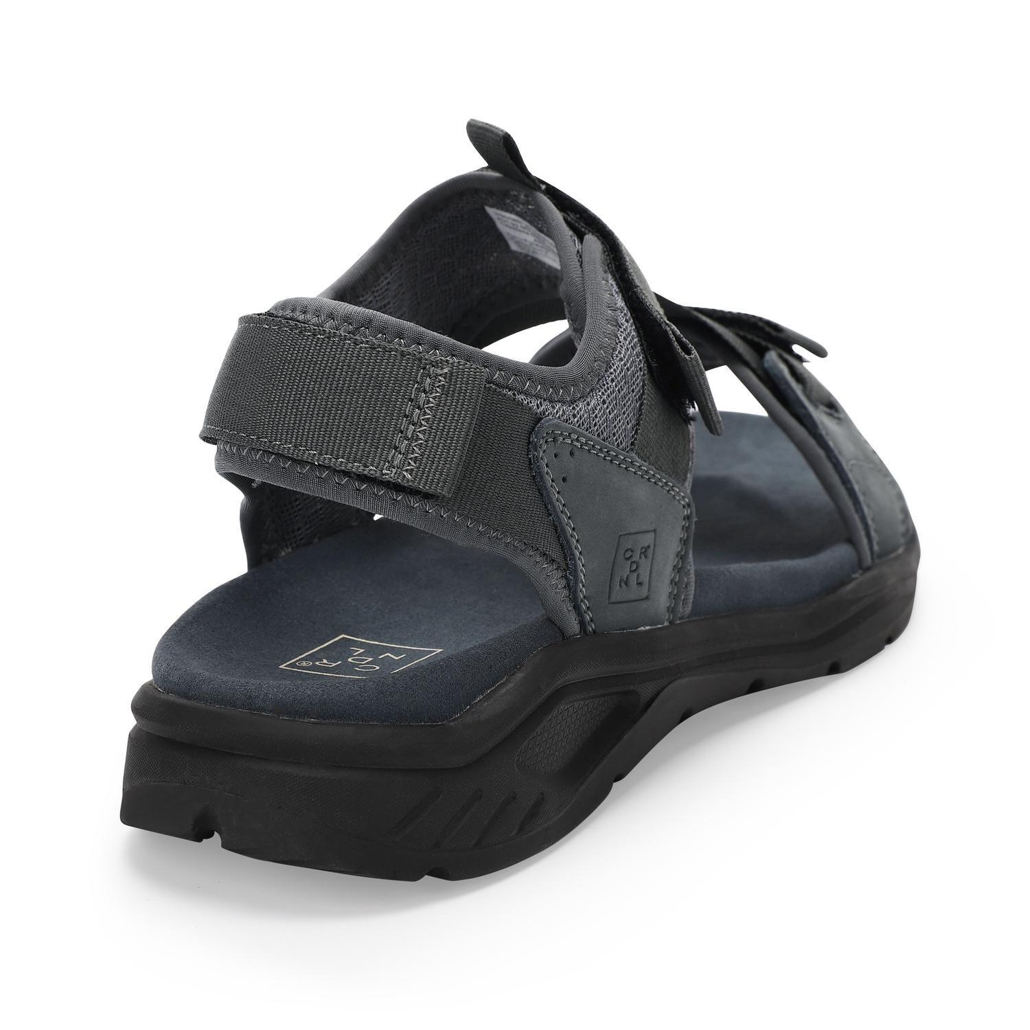 SANDALIAS HOMBRE CUERO Y TEXTIL SAFARI-9-09 GRIS-3