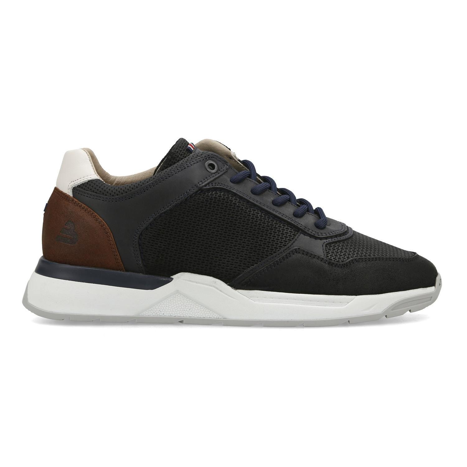 BULLBOXER ZAPATILLAS HOMBRE CUERO Y TEXTIL OMIS-0-73 AZUL-1