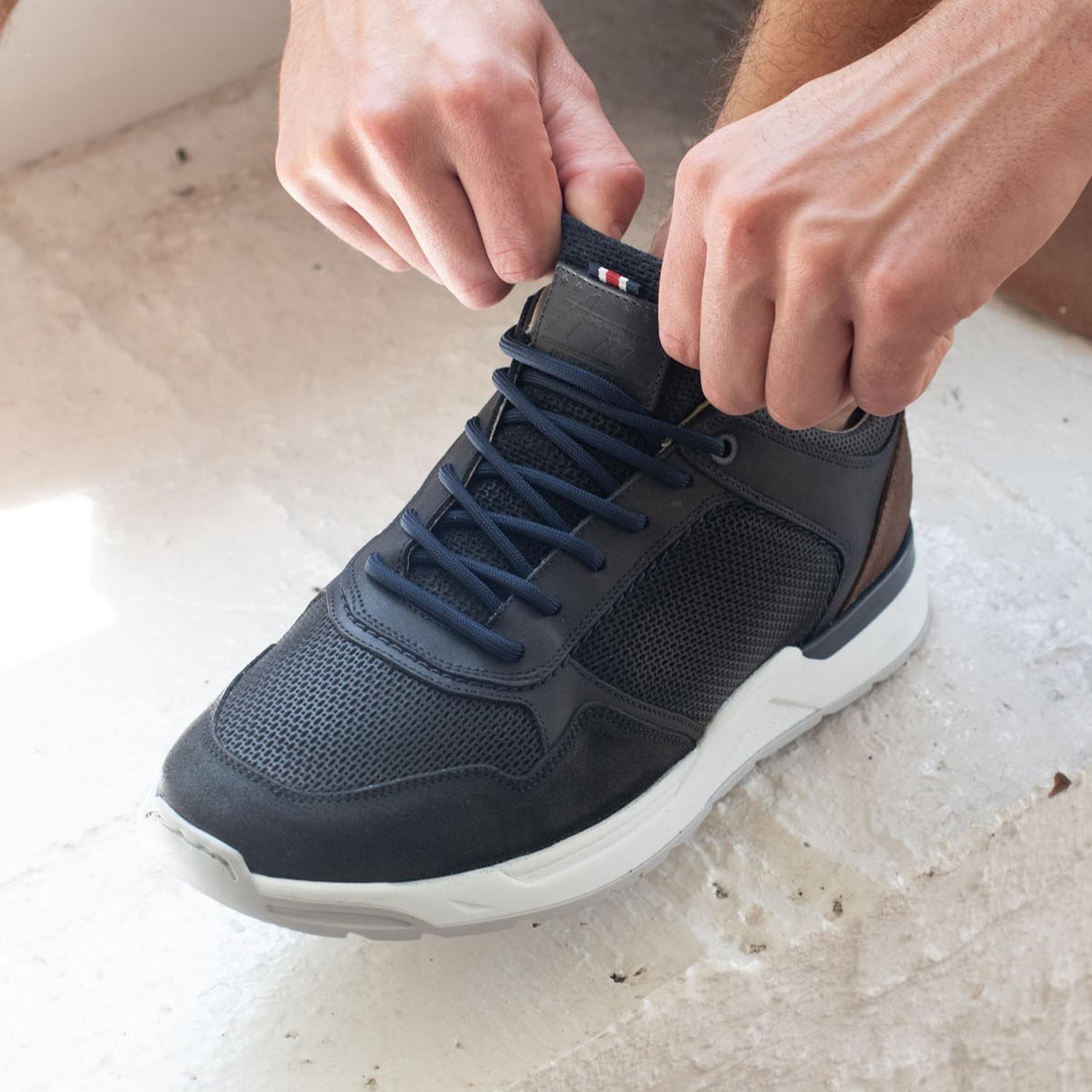 BULLBOXER ZAPATILLAS HOMBRE CUERO Y TEXTIL OMIS-0-73 AZUL-3