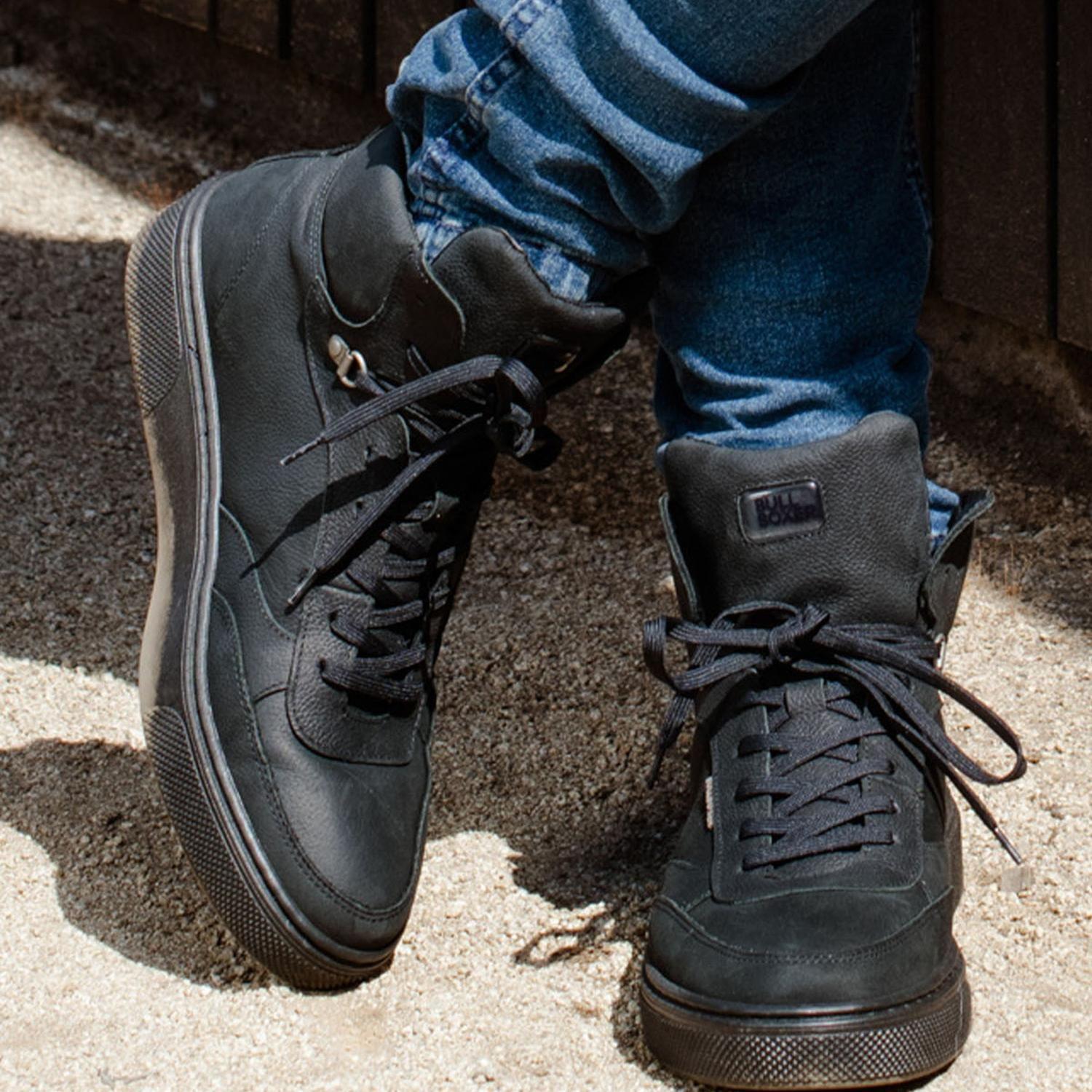 BULLBOXER ZAPATILLAS HOMBRE CAÑA ALTA CUERO NORTHAMPTON-6-12 NEGRO-3