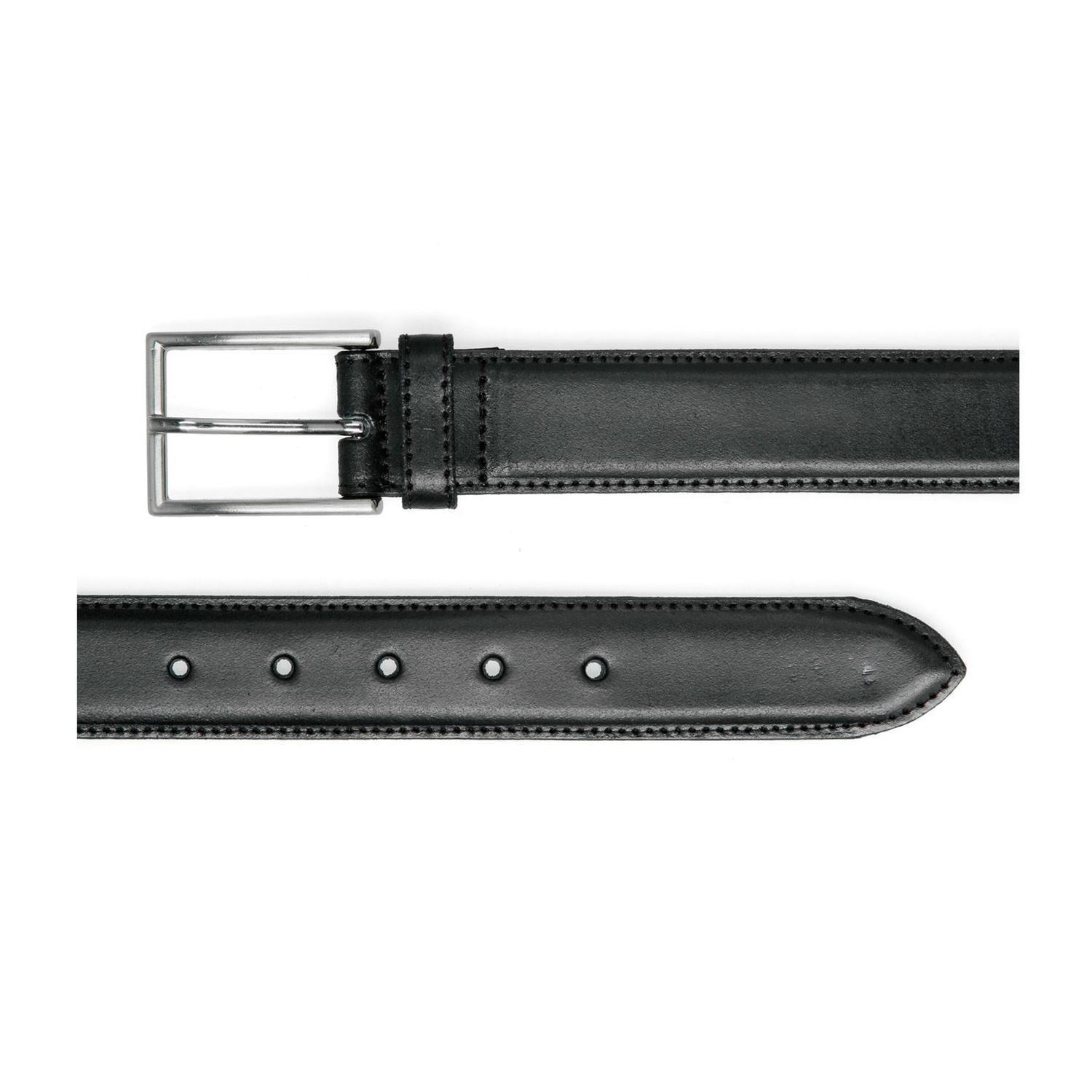 Cinturón Cuero Hombre Costura en el Borde Negro Cardinale-1