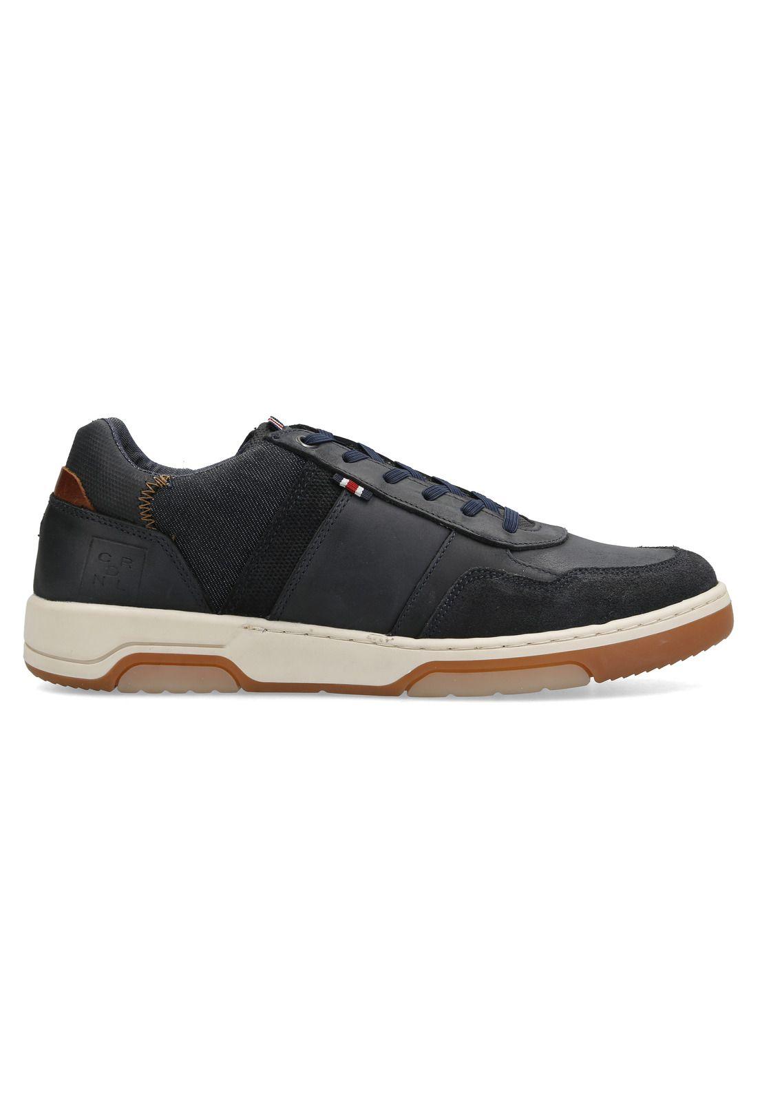 Zapatillas Cuero Y Textil Brass-0-30 Azul-1