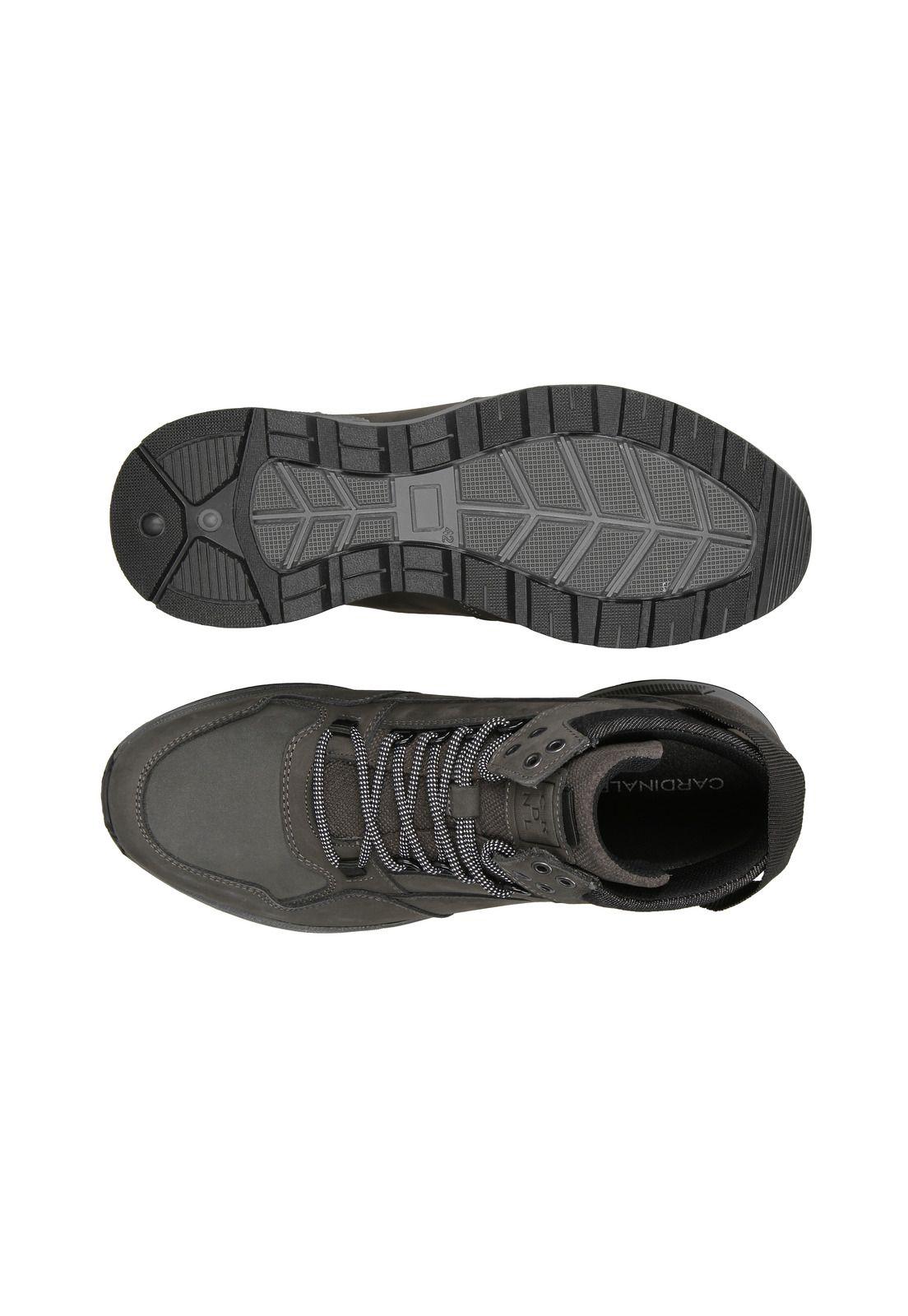 Zapatillas Cuero Caña Alta Bonne-6-20 Gris-2