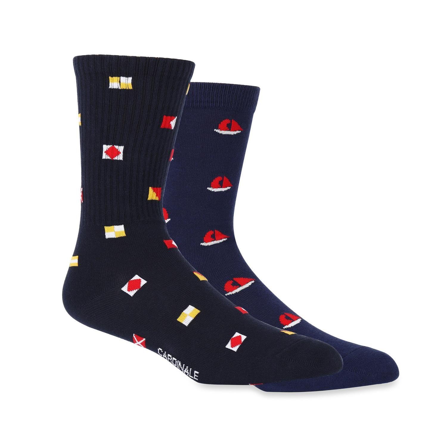 Pack 2 Pares Calcetines Hombre Algodón 1314-Flag Az/Sail Az-0