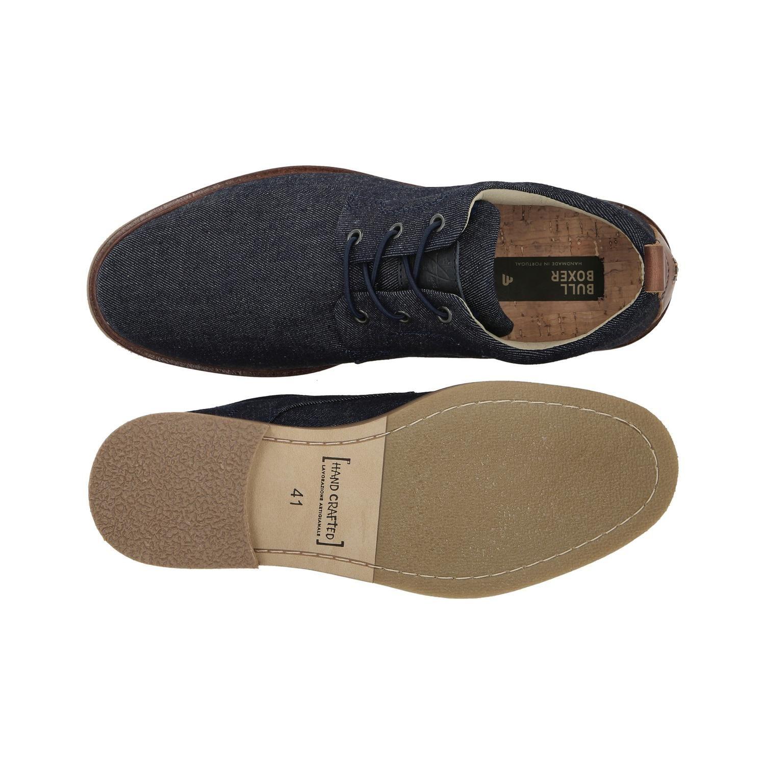 Zapatos Hombre Textil Cordones Elasticados Samobor-0-05 Azul Bullboxer-2