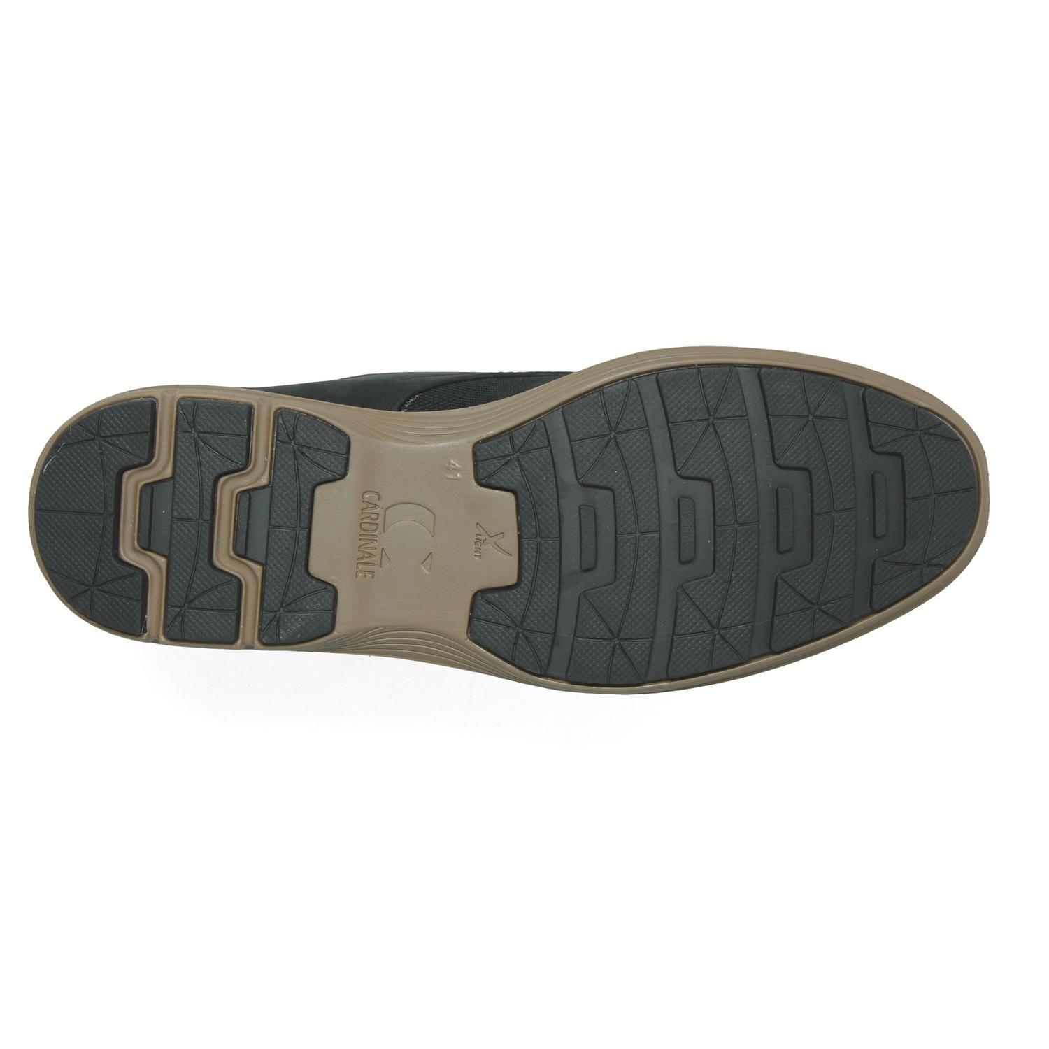 ZAPATOS HOMBRE CUERO Y TEXTIL TEJIDO DOZZA-0-19 NEGRO-2