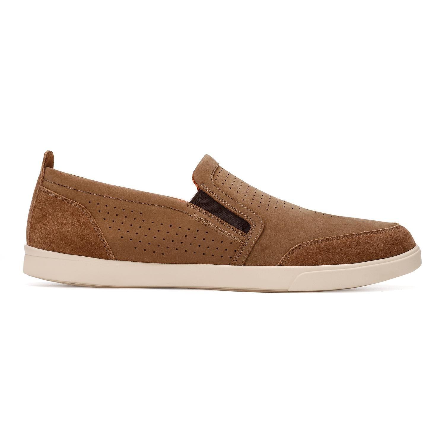 ZAPATOS HOMBRE SLIP-ON CUERO GROMMET-3-13 BEIGE-1