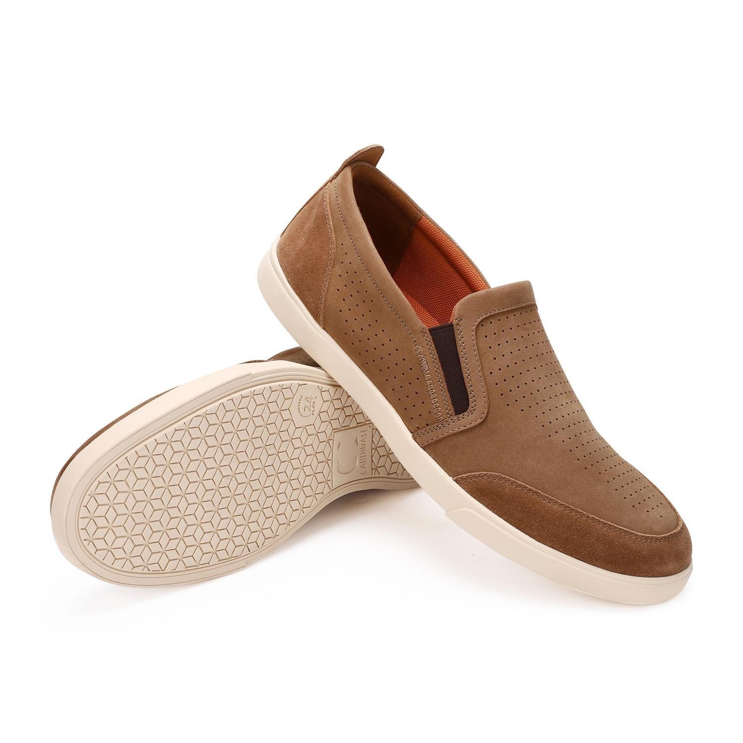 ZAPATOS HOMBRE SLIP-ON CUERO GROMMET-3-13 BEIGE-4