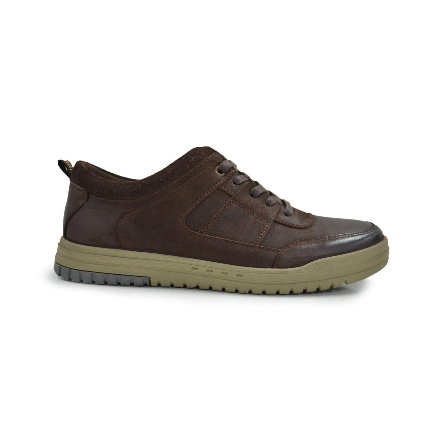 Zapatillas Hombre Cordones Cuero Tulsa-0-77 Café Cardinale-1