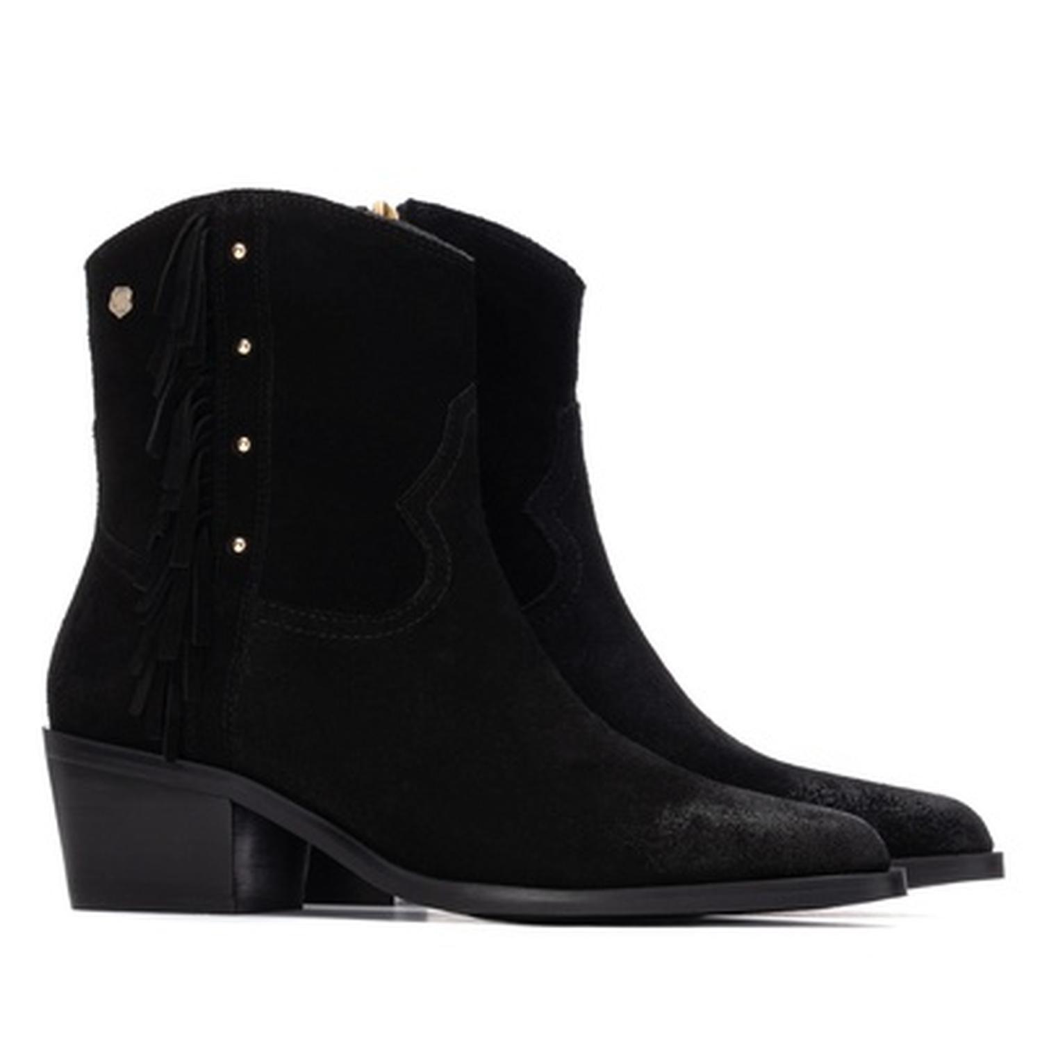 Botines Cuero Mujer Rossella-6-63 Negro Carmela-4