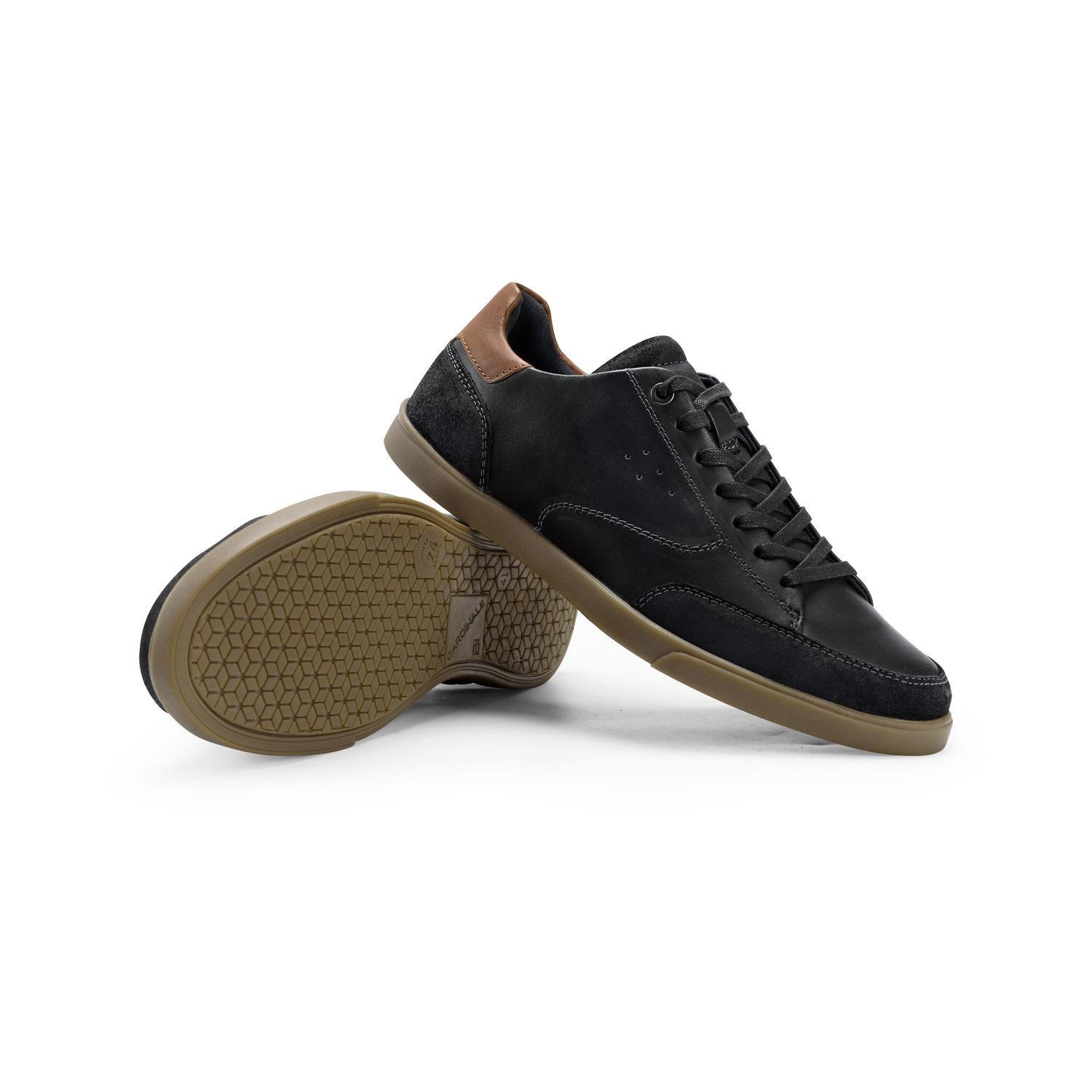 ZAPATILLAS HOMBRE CUERO GROMMET-0-15 NEGRO-5