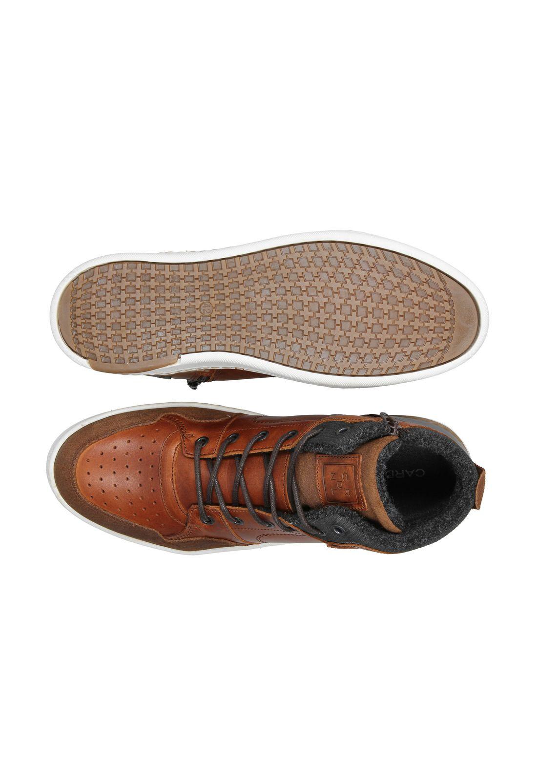 Zapatillas Cuero Caña Alta Court-6-76 Brandy-2