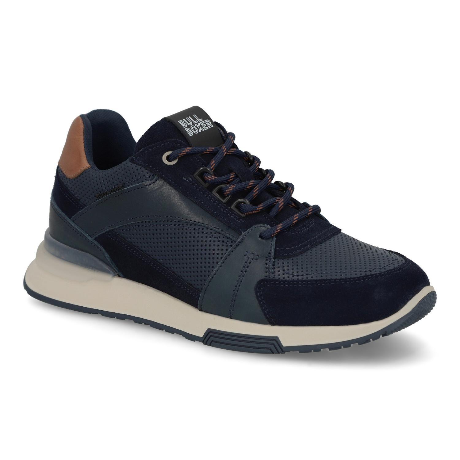 BULLBOXER ZAPATILLAS HOMBRE CUERO ASAPH-0-70 AZUL-0