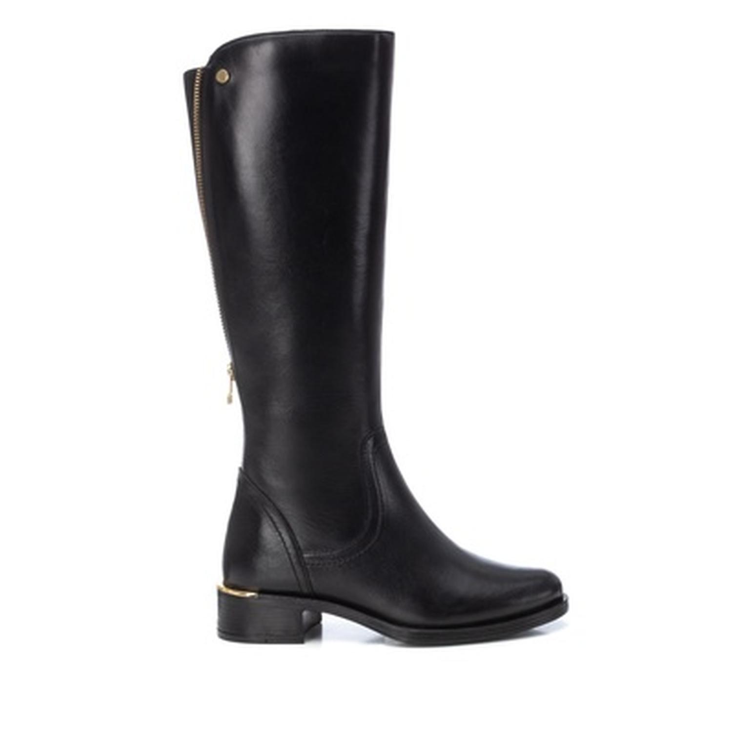 Botas Cuero Mujer Rhona-6-18 Negro Carmela-1
