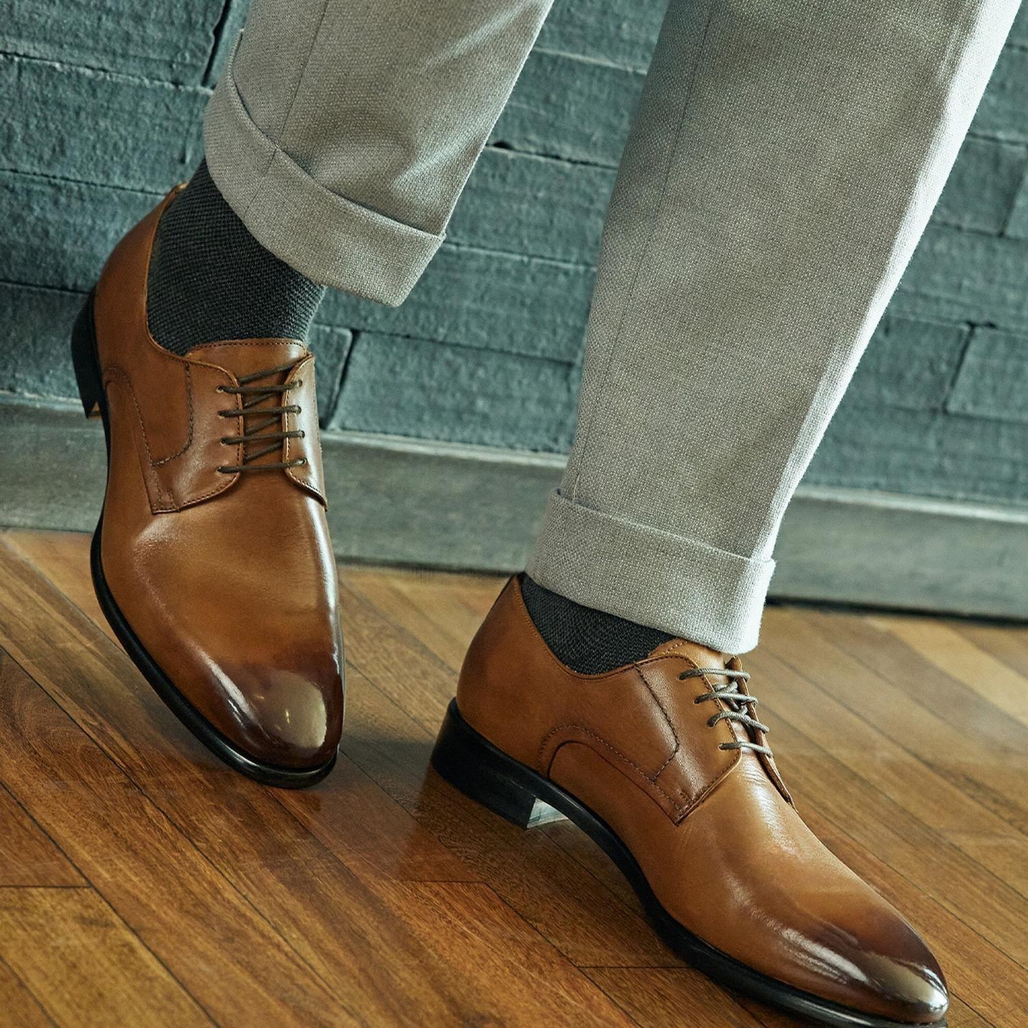 Zapatos Formales Hombre Suela Cuero Magno Cusani-0-01 Brandy-3