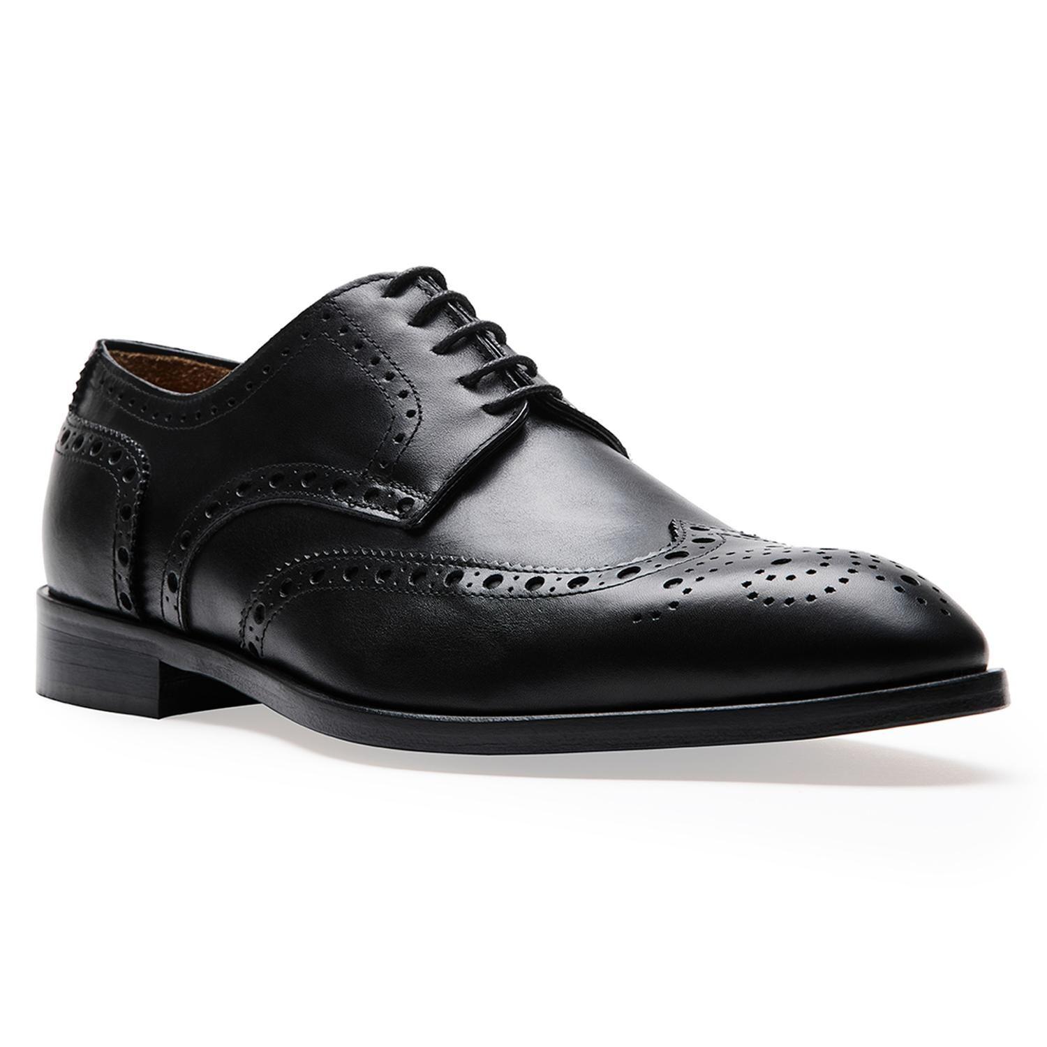 Zapatos Formales Hombre Suela Cuero Magno Senato-0-03 Negro-0