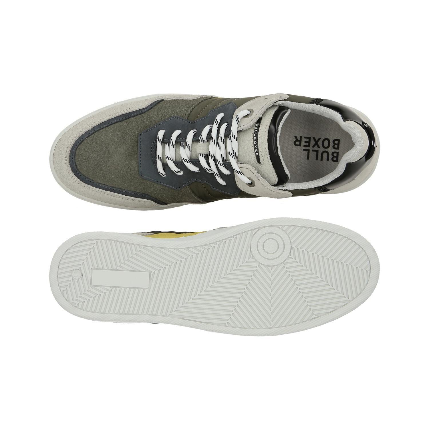 BULLBOXER ZAPATILLAS HOMBRE CORDONES CUERO Y TEXTIL SISAK-0-60 VERDE-2