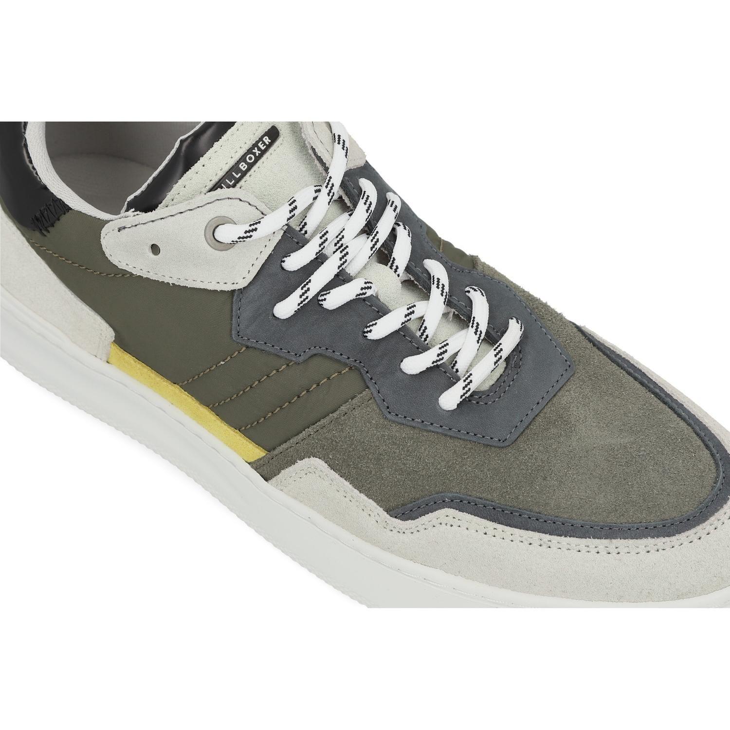 BULLBOXER ZAPATILLAS HOMBRE CORDONES CUERO Y TEXTIL SISAK-0-60 VERDE-3
