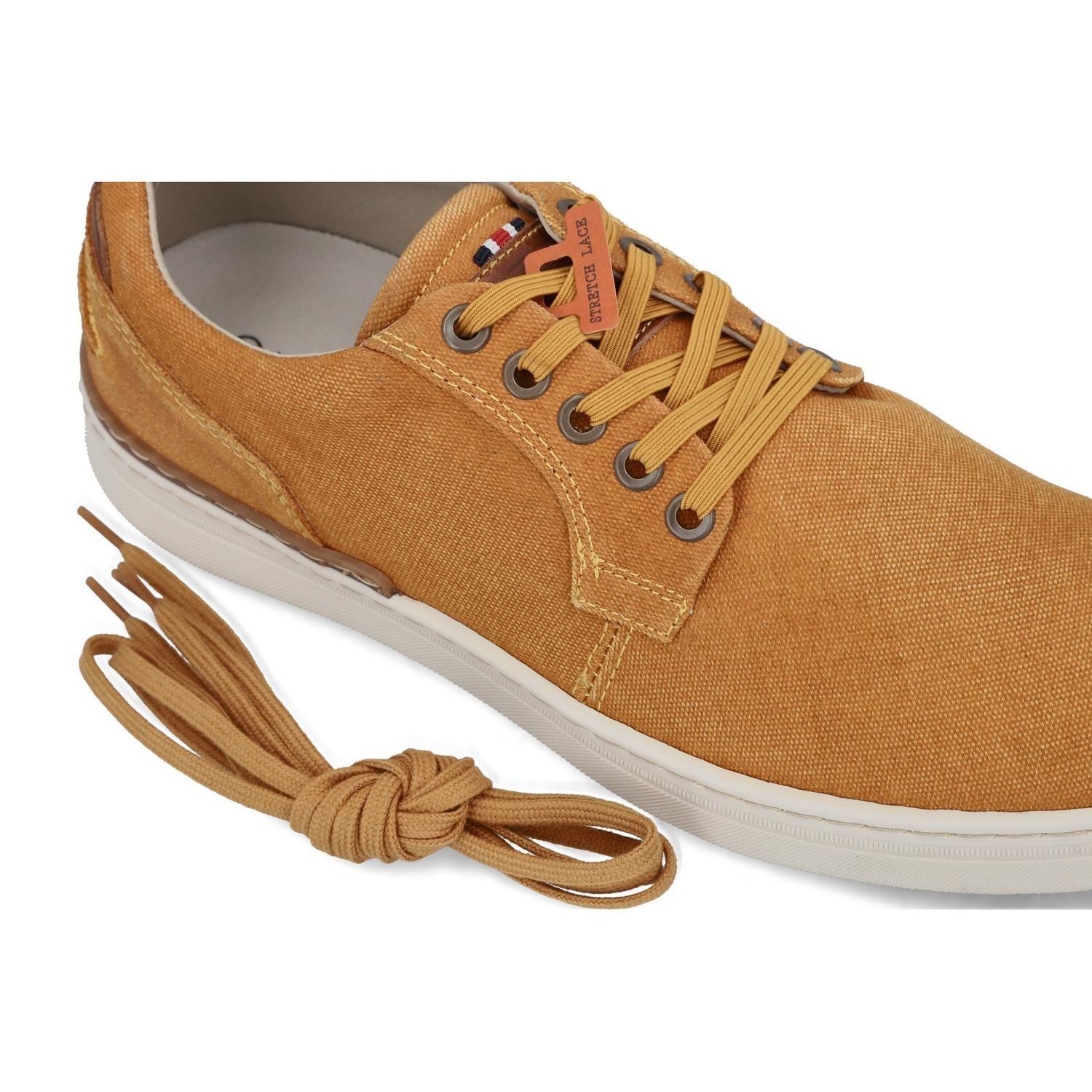ZAPATILLAS HOMBRE TEXTIL CORDONES ESLASTICADOS BINN-0-82 AMARILLO-3