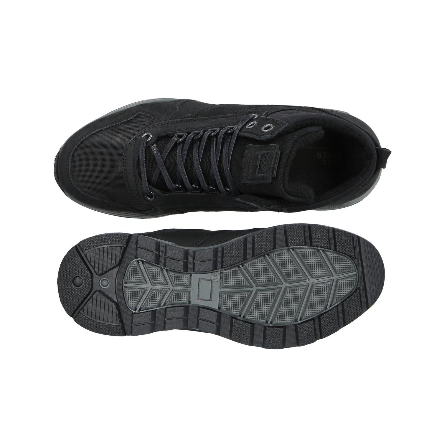 BULLBOXER ZAPATILLAS HOMBRE CAÑA ALTA CUERO Y TEXTIL DUDLEY-6-05 NEGRO-2