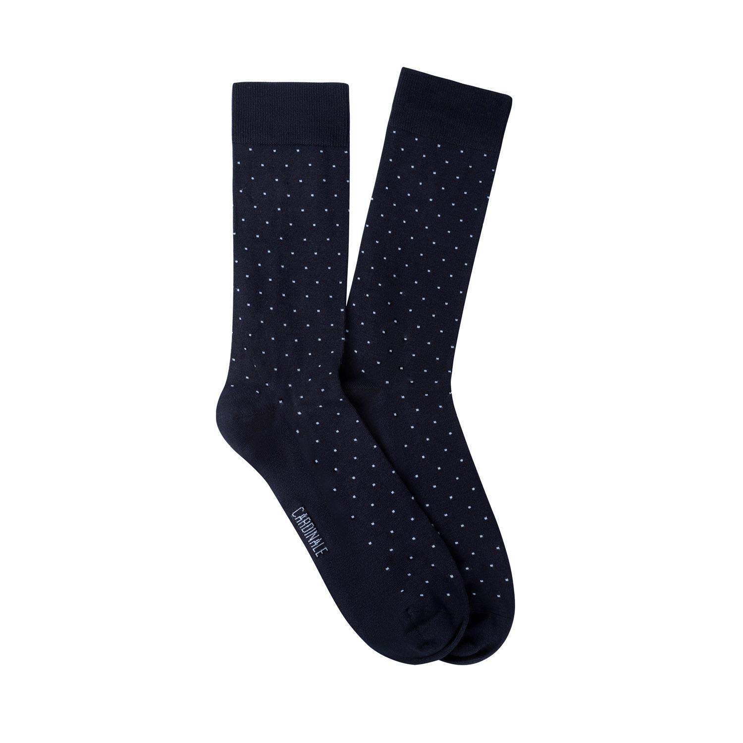 Calcetines Hombre Algodón Azul Con Puntitos Celeste (Talla 39-45) Calc-1U-Pt01-0