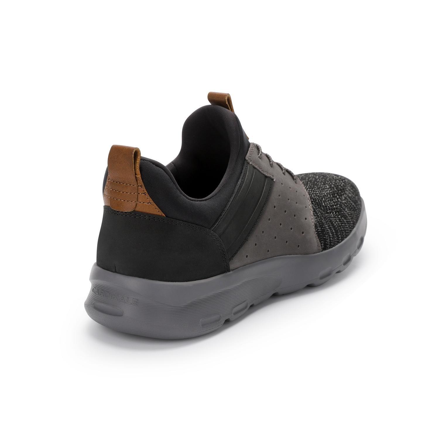 ZAPATILLAS HOMBRE CUERO Y TEXTIL WALKER-0-32 GRIS-3