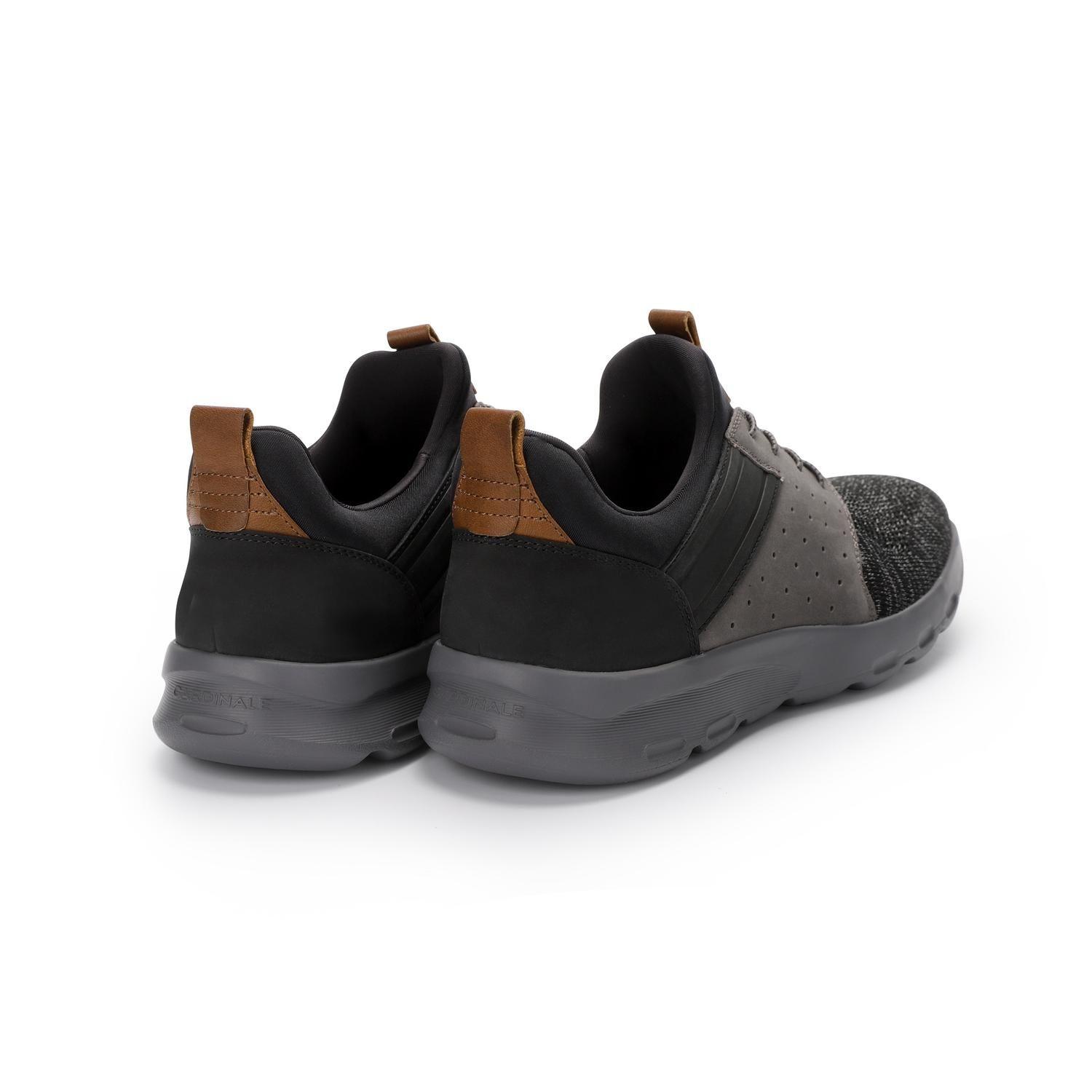 ZAPATILLAS HOMBRE CUERO Y TEXTIL WALKER-0-32 GRIS-4