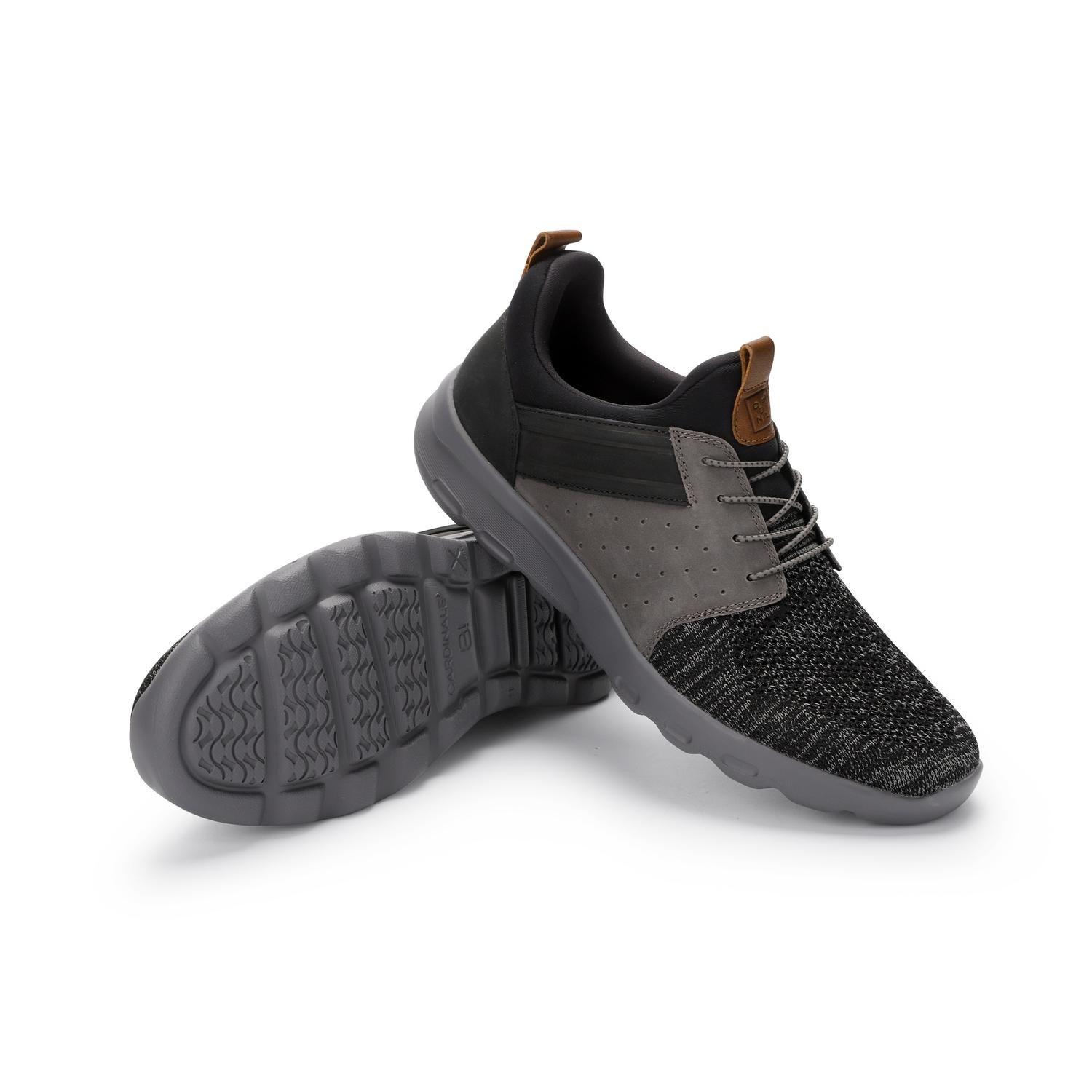 ZAPATILLAS HOMBRE CUERO Y TEXTIL WALKER-0-32 GRIS-5