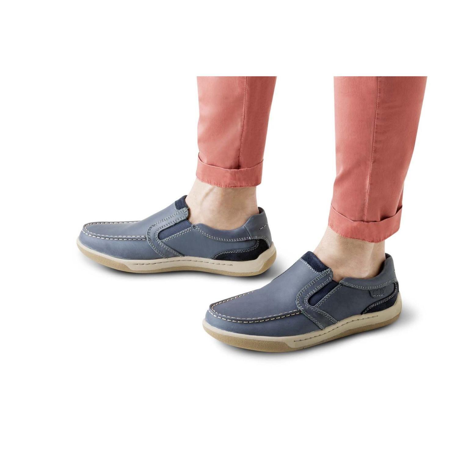 Zapatos Slip-On Hombre Cuero Arno-3-03-Azul-3