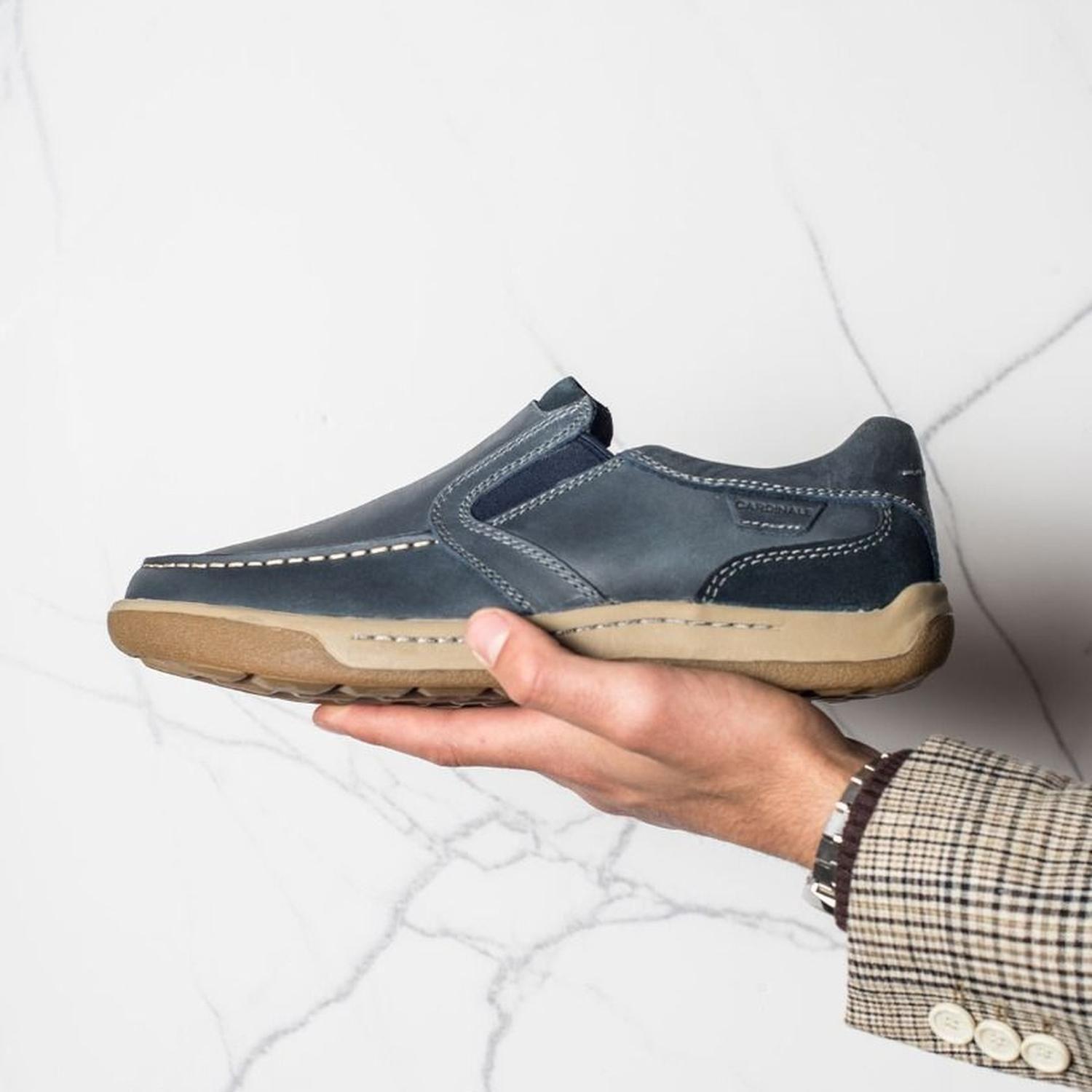 Zapatos Slip-On Hombre Cuero Arno-3-03-Azul-4