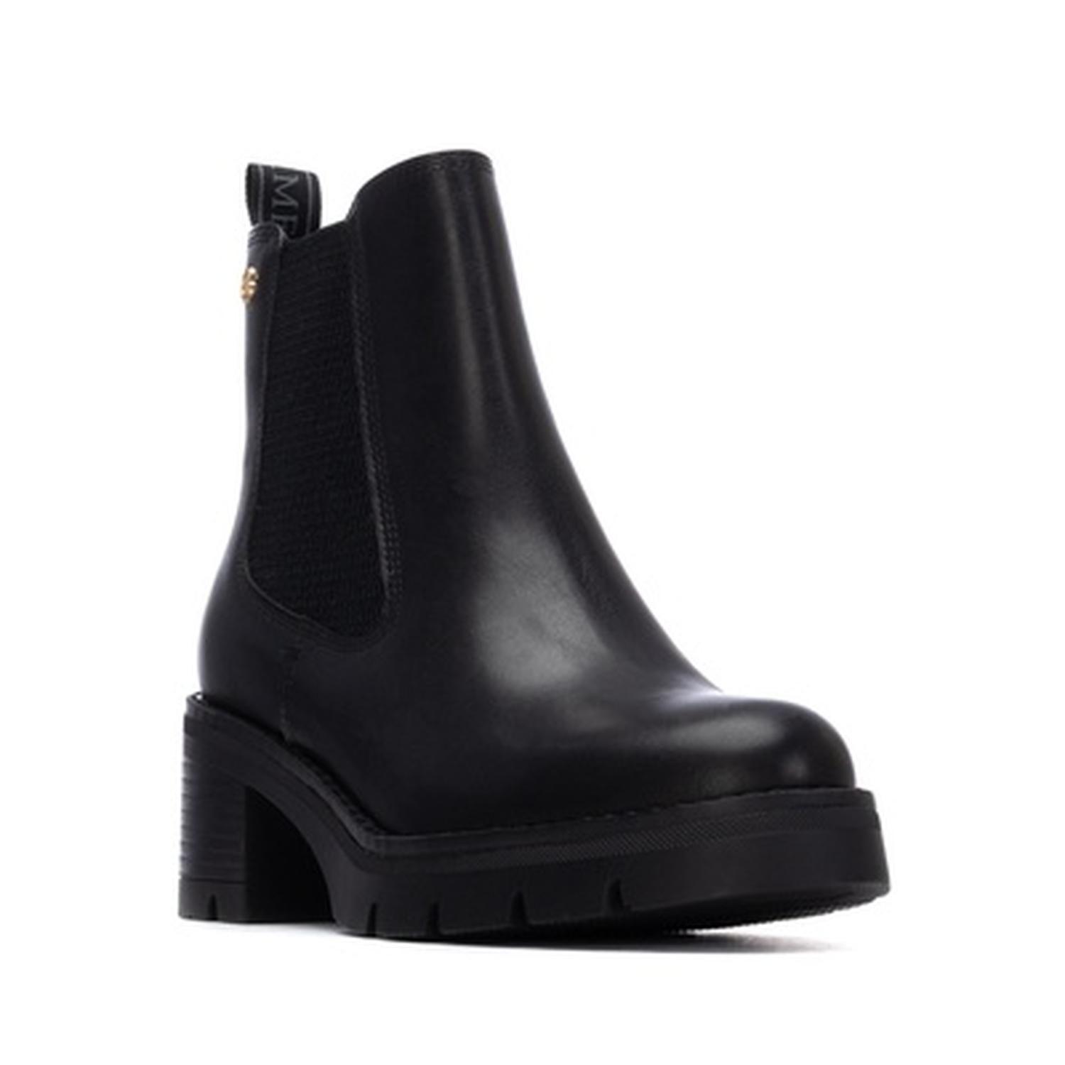 Botines Cuero Mujer Kena-6-73 Negro Carmela-0