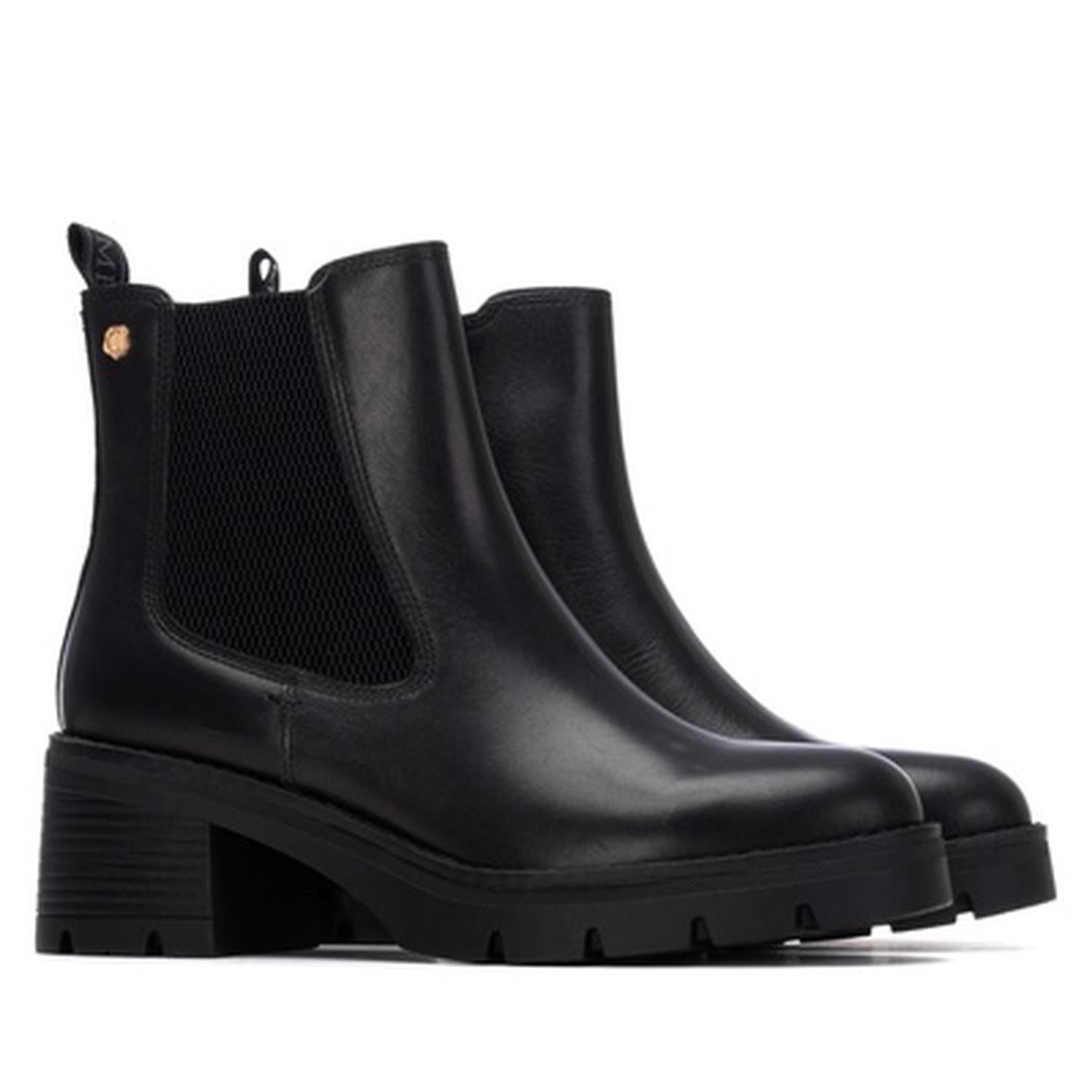 Botines Cuero Mujer Kena-6-73 Negro Carmela-4
