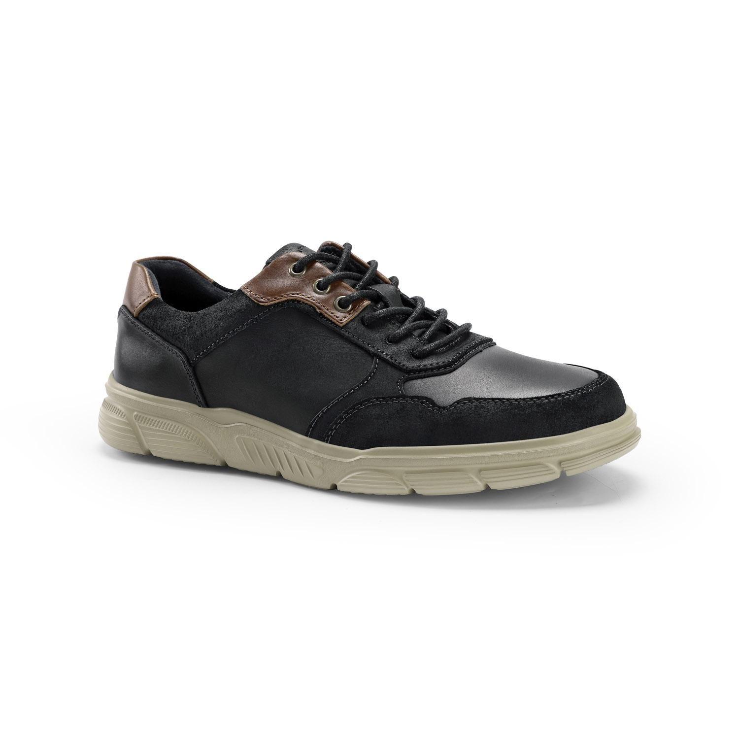ZAPATILLAS HOMBRE CUERO DOSSCOURT-0-02 NEGRO-4