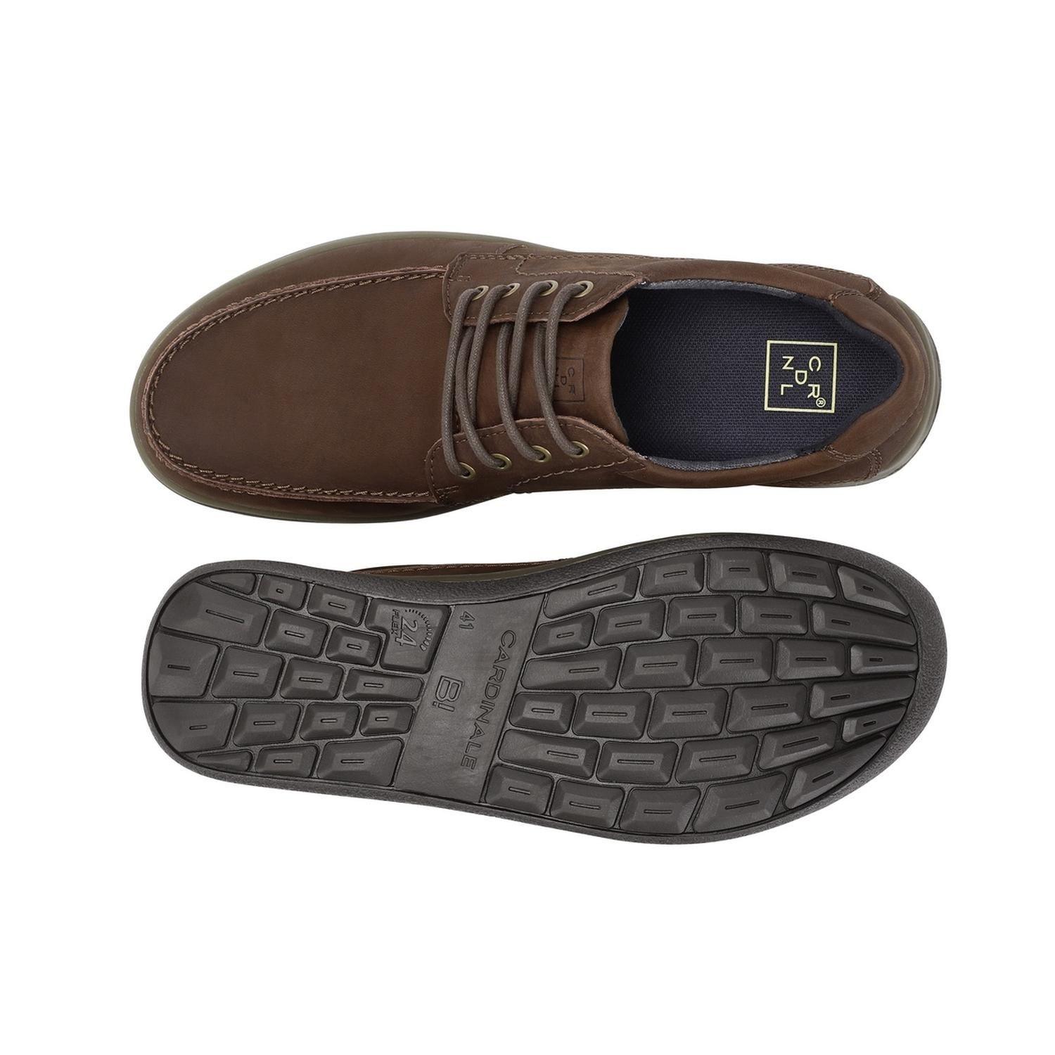 Zapato Casual Hombre Cuero 24 Flex Arno Café-2