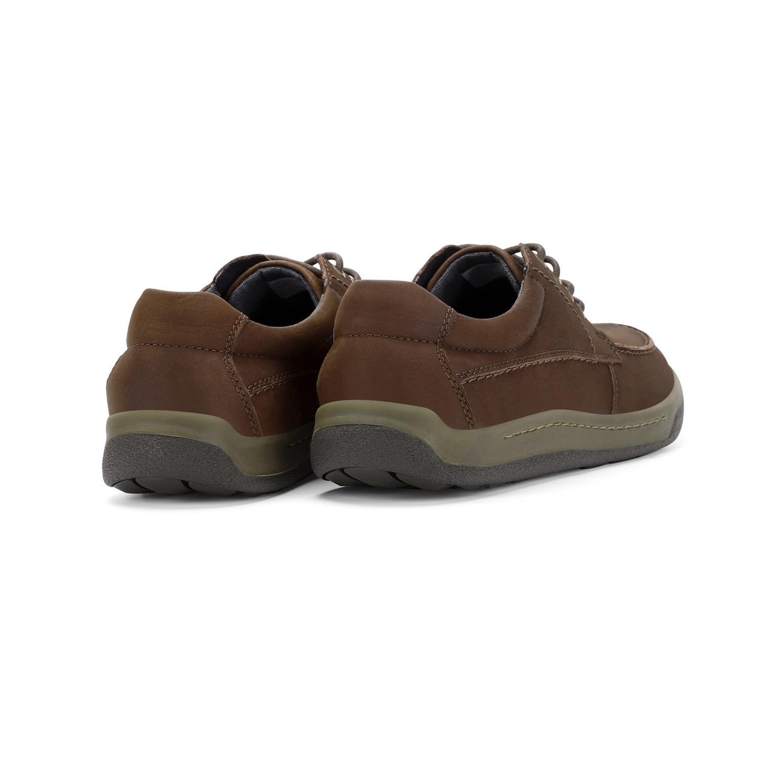 Zapato Casual Hombre Cuero 24 Flex Arno Café-3