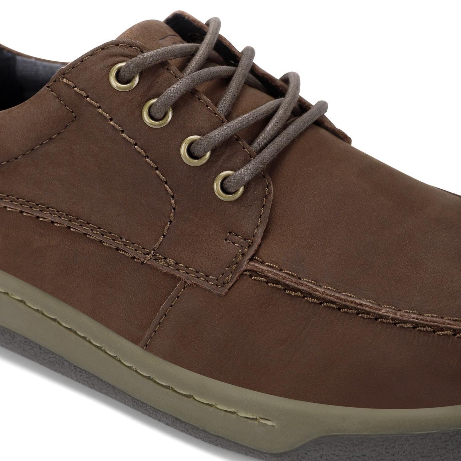Zapato Casual Hombre Cuero 24 Flex Arno Café-4