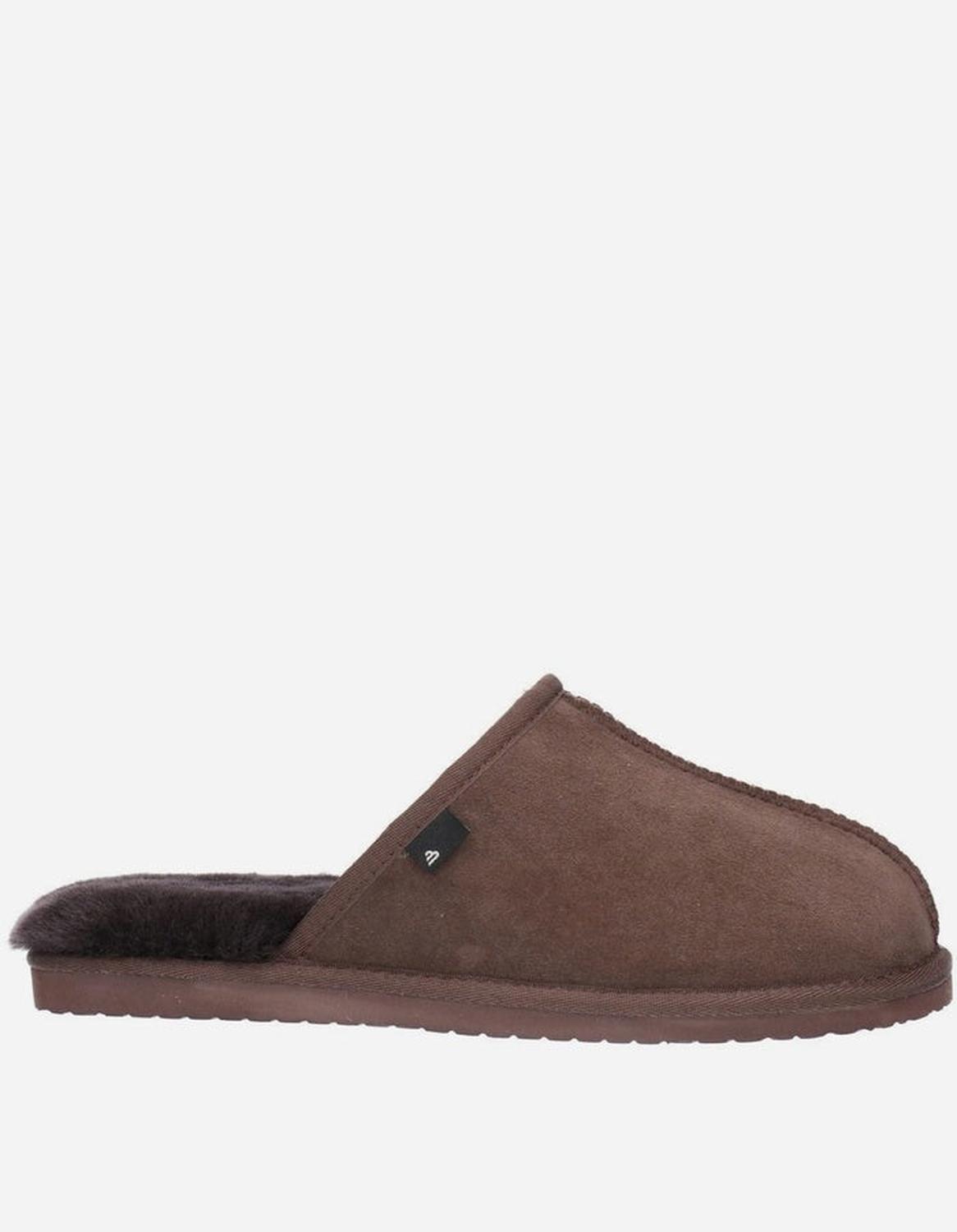 Pantuflas Hombre Hombre Cuero Poole-2-01 Café Bullboxer-0