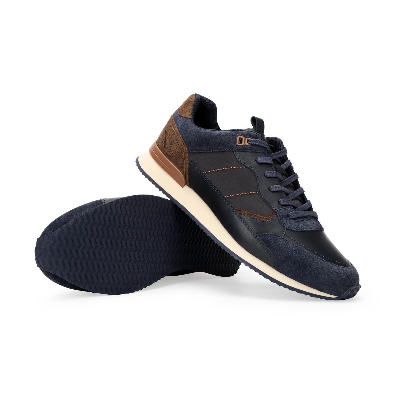 Zapatillas Urbanas Hombre Cuero Harford-0-03 Azul Cardinale-5