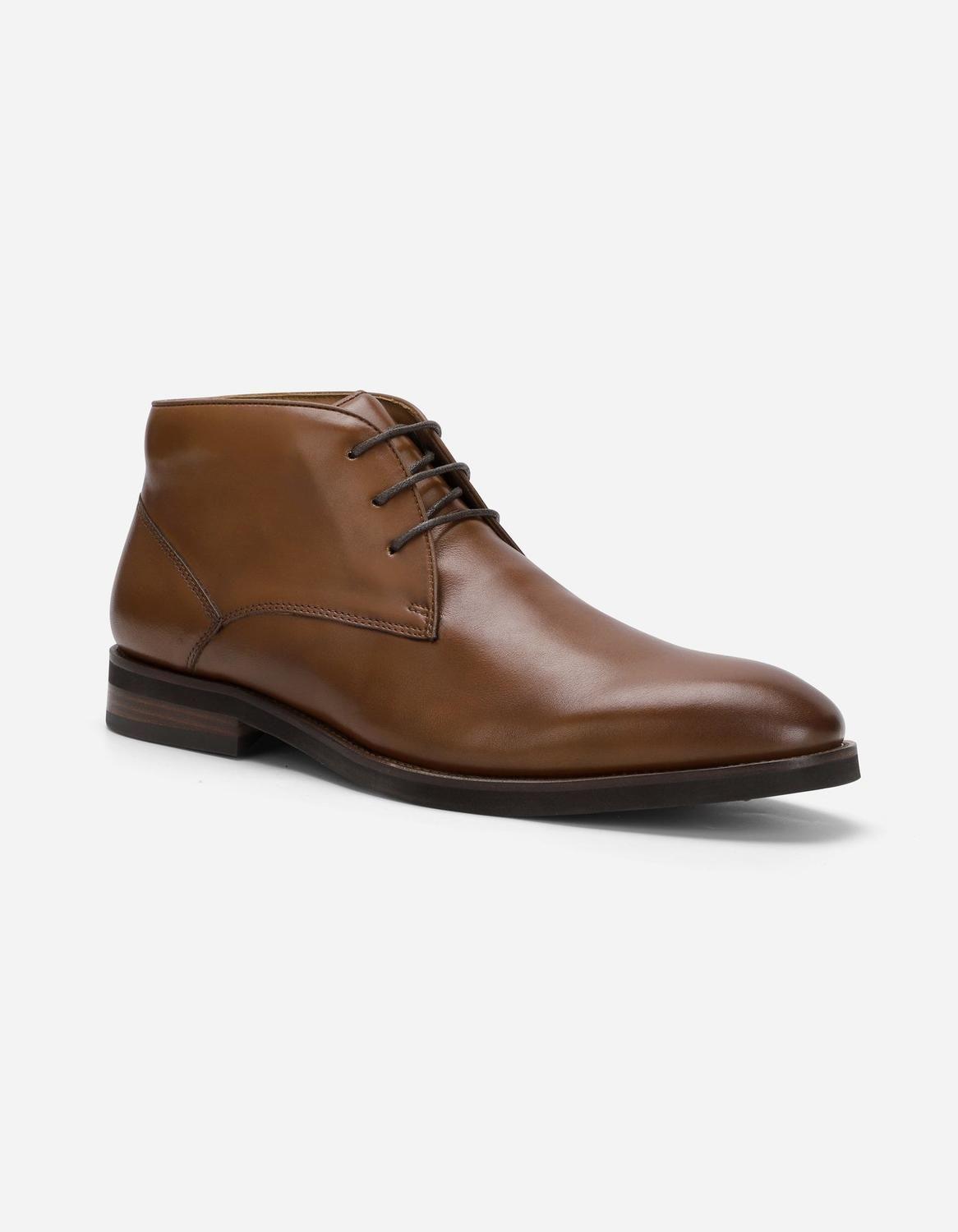 Botín Formal Hombre Cuero Chukka Enfield Brandy-0