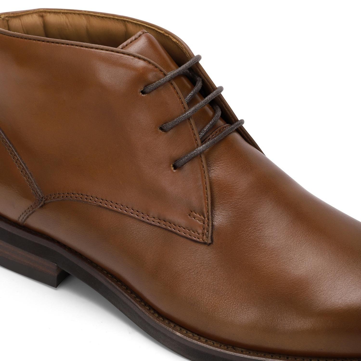 Botín Formal Hombre Cuero Chukka Enfield Brandy-4