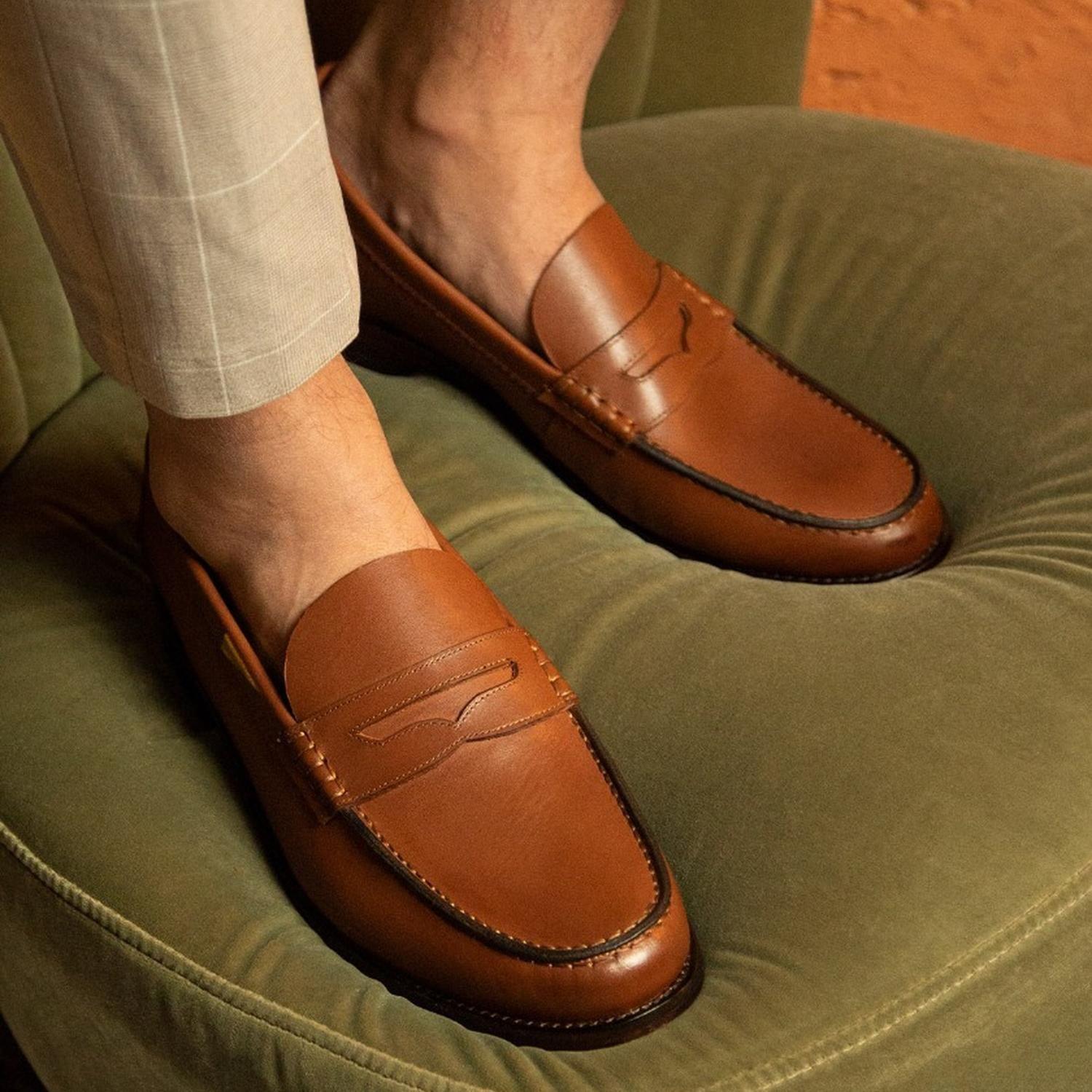 Mocasines Hombre Suela Cuero Moc Arg-5-77 Brandy-3