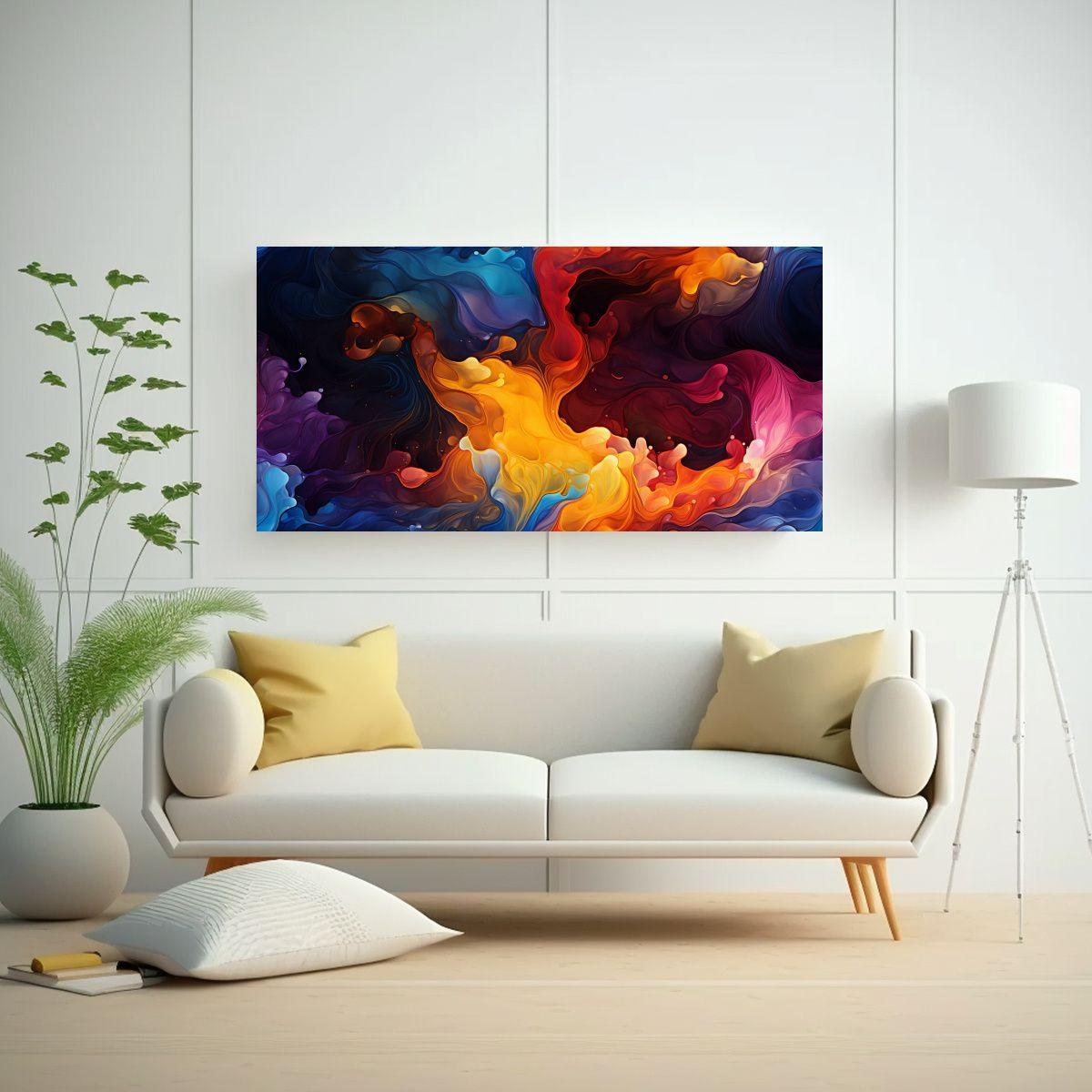 Cuadros Expresión Actuales Liquidos Abstractos 160x80cm-2