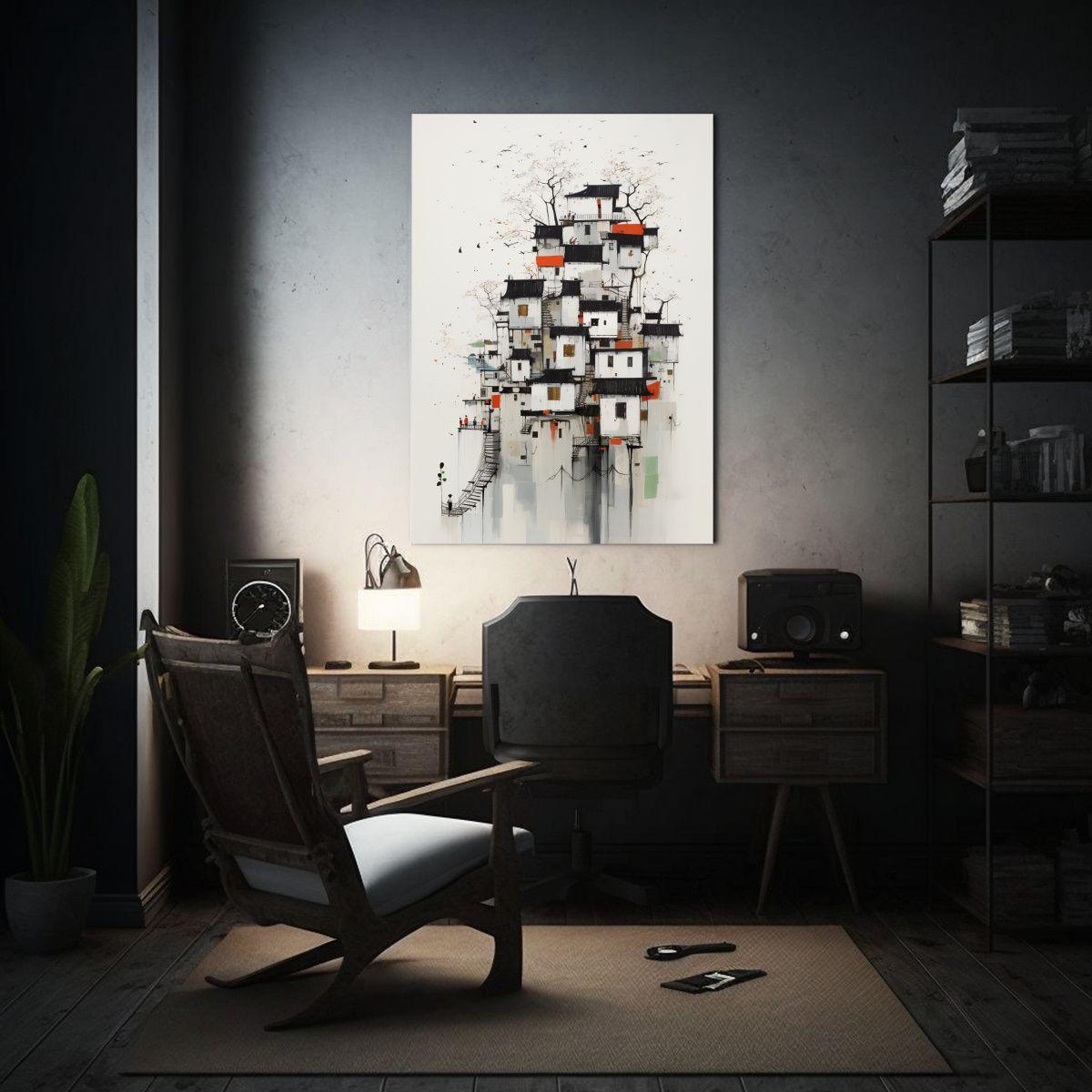 Pintura Abstracta Personalidad Guy En Casa 20x30cm-2