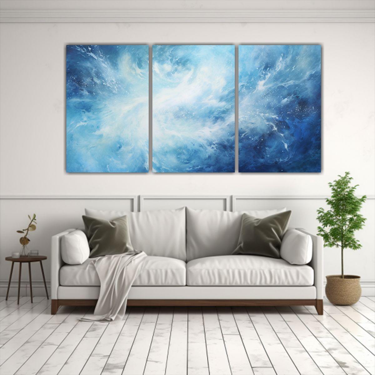 Cuadros Vintage Abstractos De Nieve En Movimiento 120x60 Cm-2